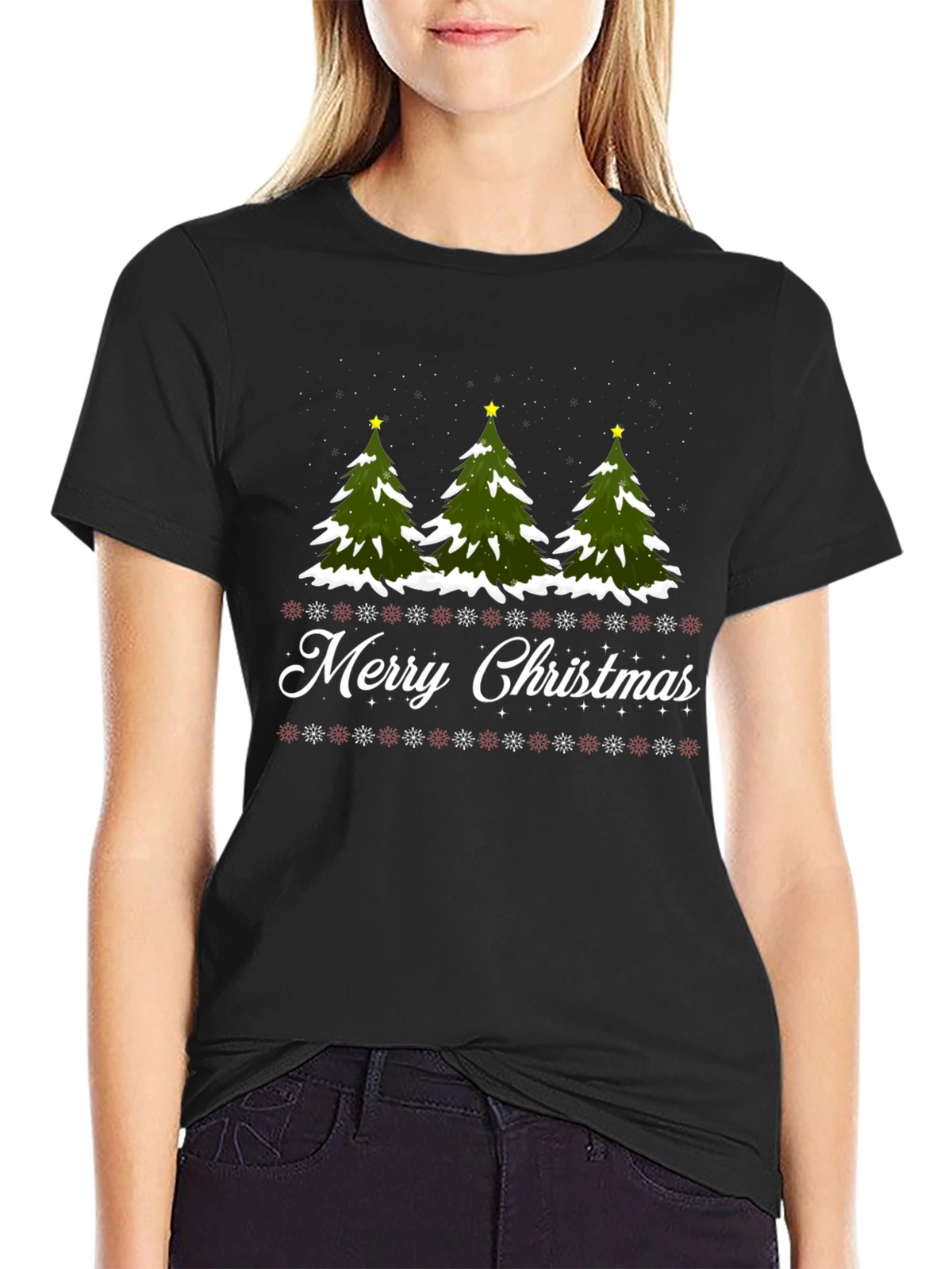 Merry Christmas Tree Graphic Tee