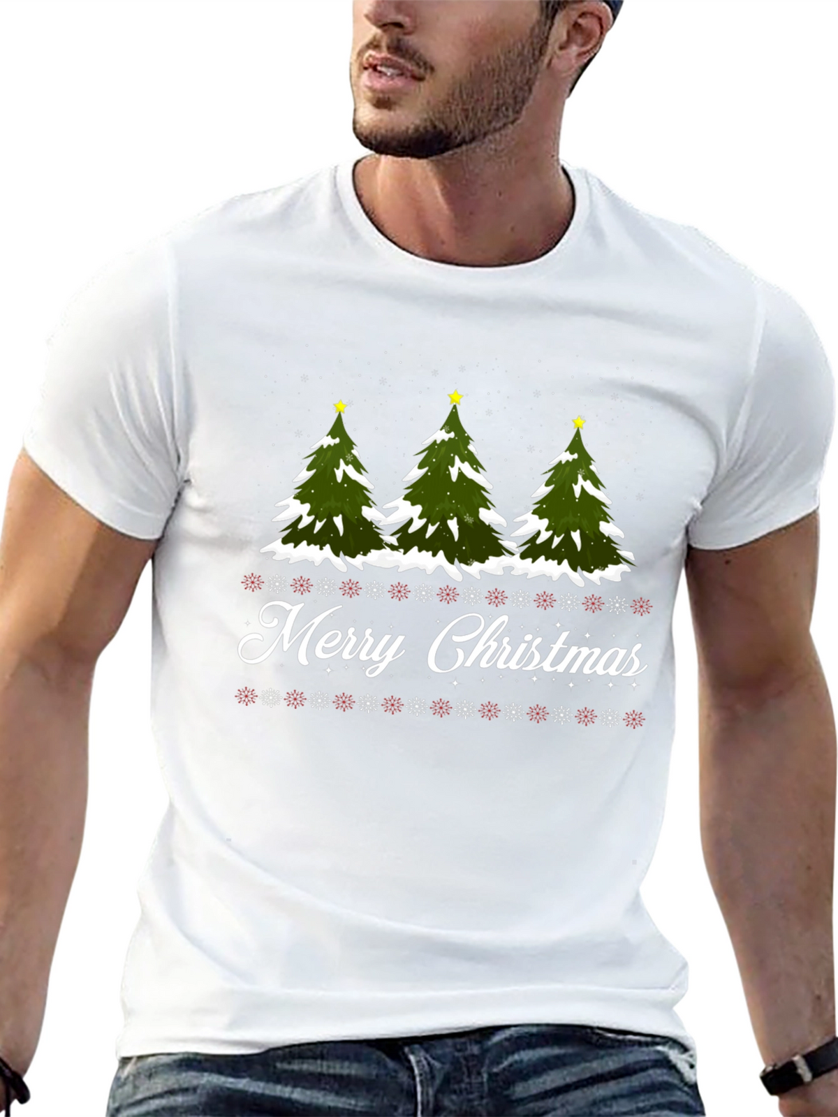 Merry Christmas Tree Graphic Tee