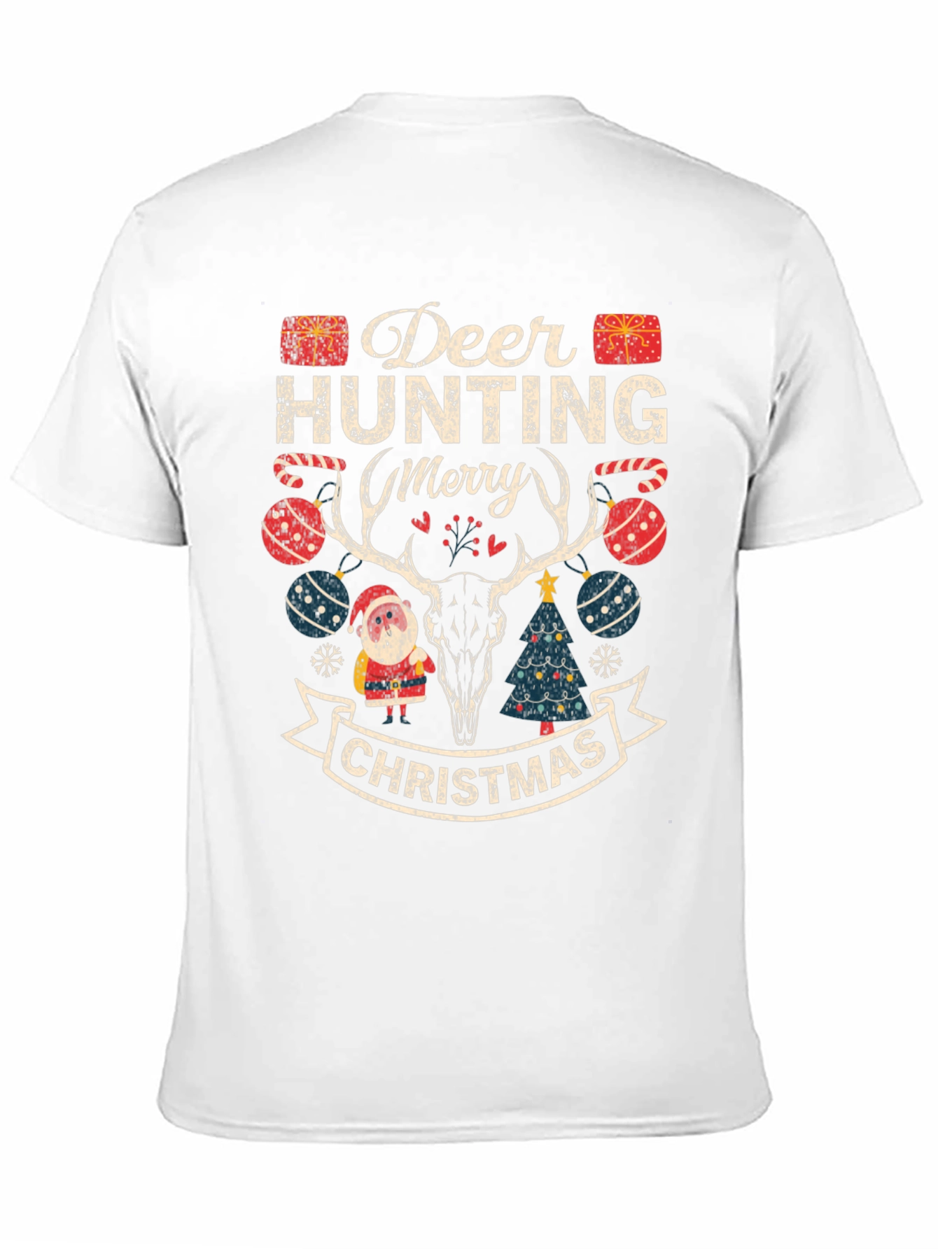 Deer Hunting Merry Christmas Graphic Tee