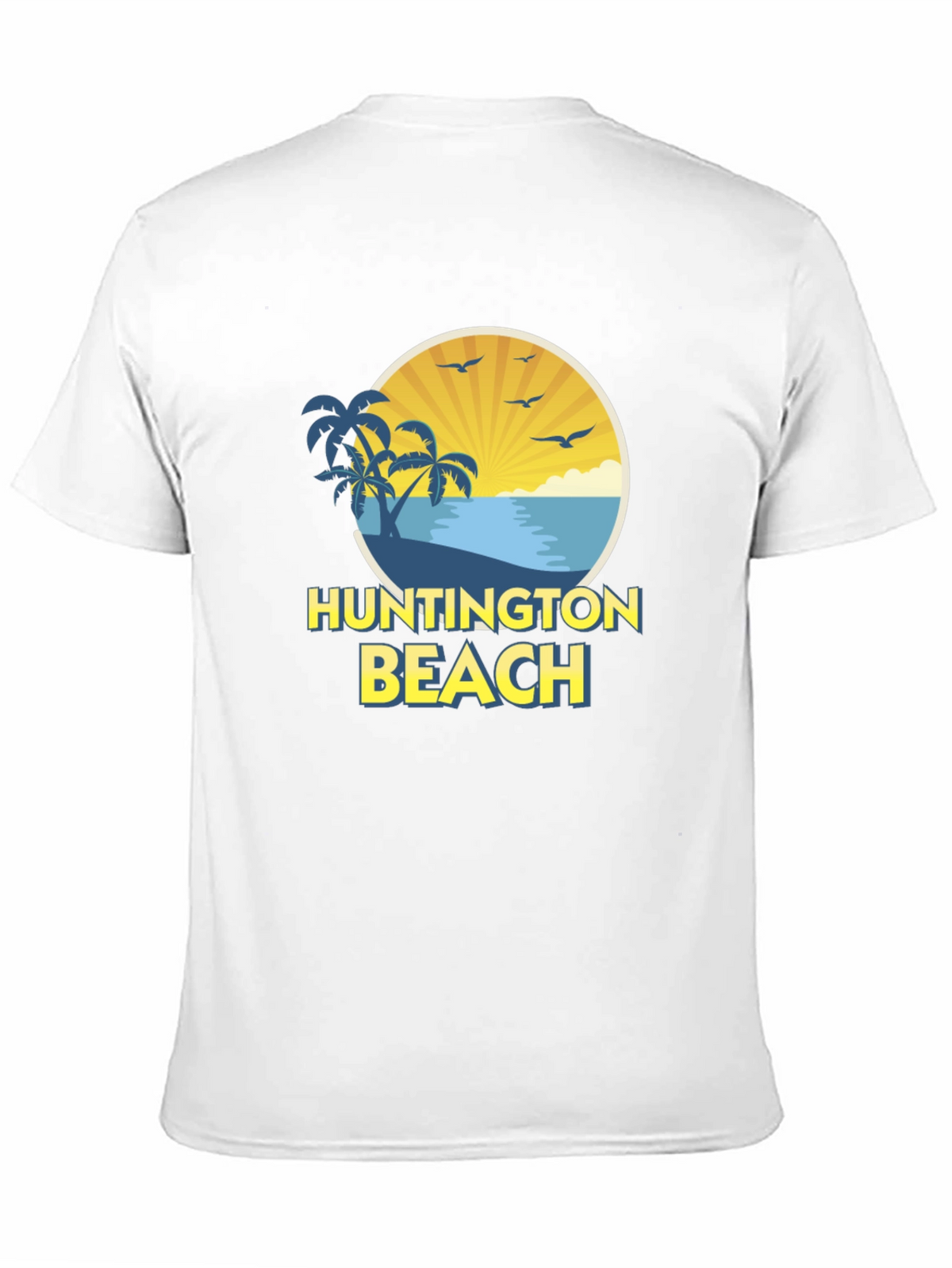 Huntington Beach Graphic Tee - Black Cotton Shirt