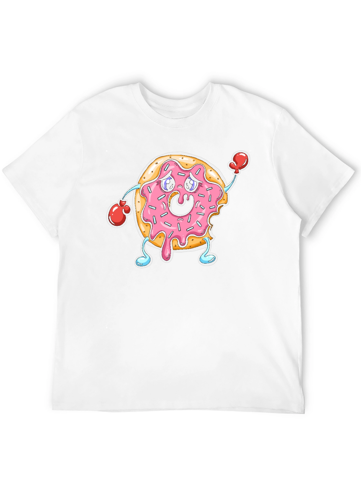 Donut Boxer T-Shirt - Black Crew Neck