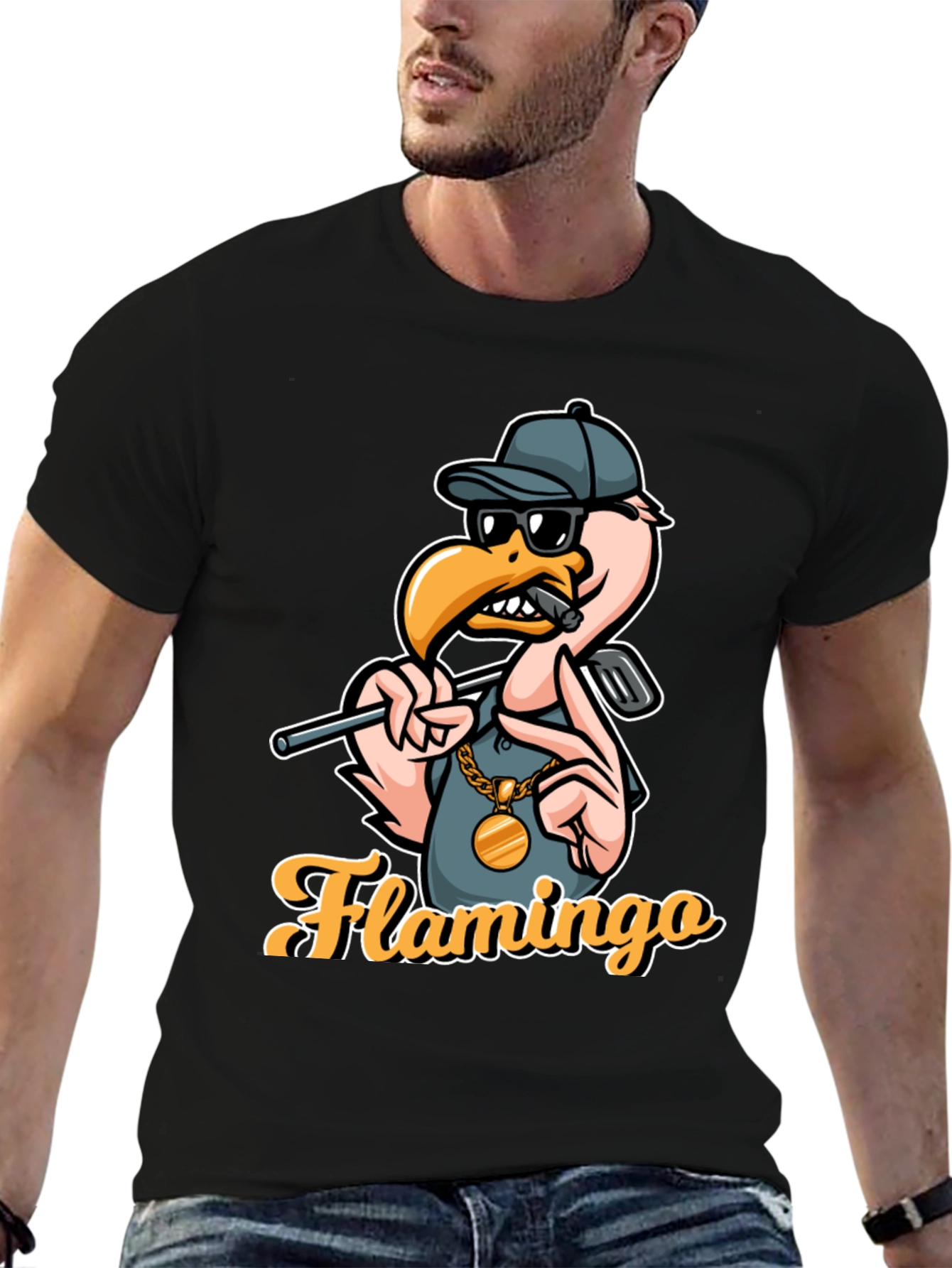 Cool Flamingo Golf T-Shirt