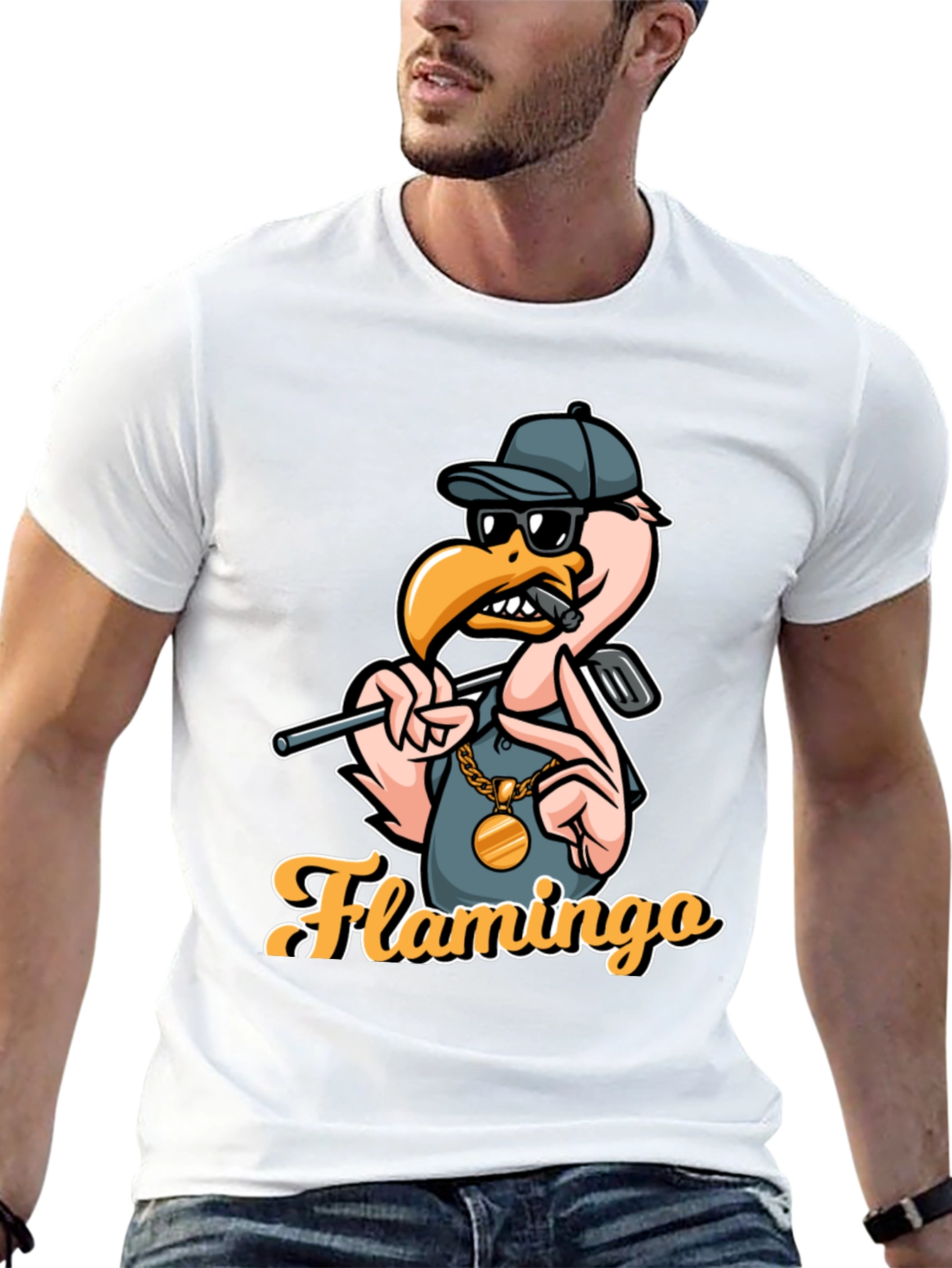 Cool Flamingo Golf T-Shirt