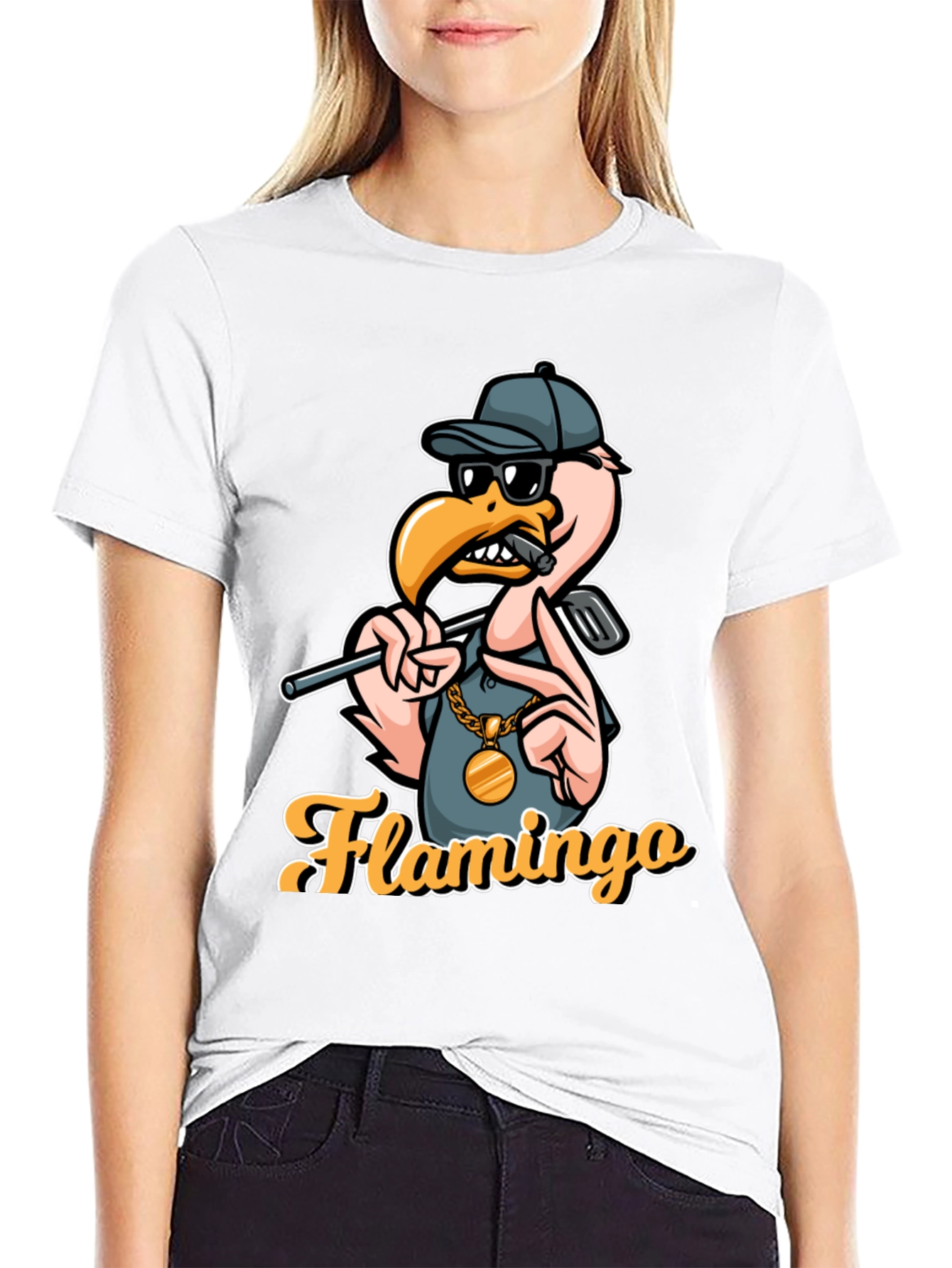 Cool Flamingo Golf T-Shirt