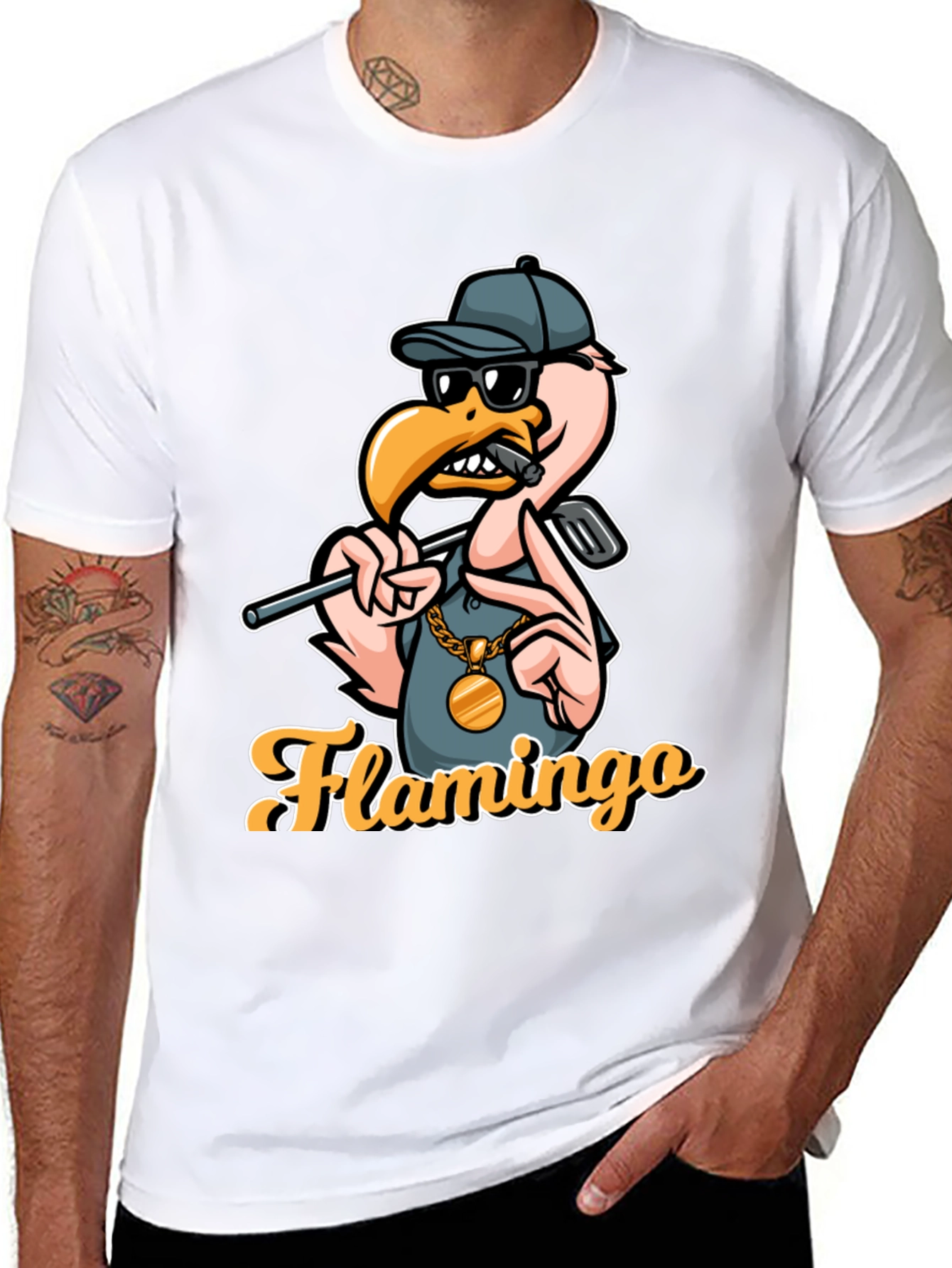 Cool Flamingo Golf T-Shirt