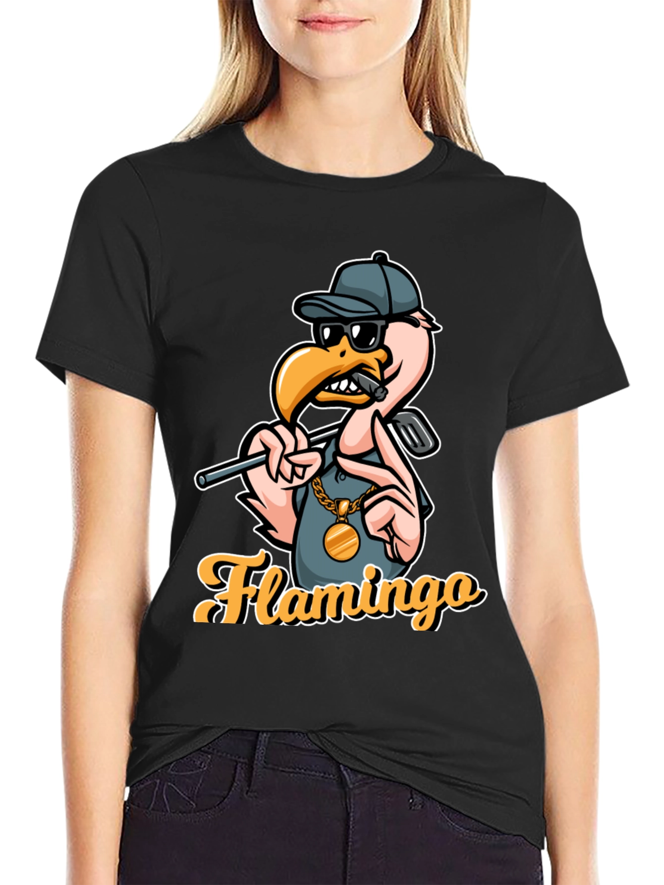 Cool Flamingo Golf T-Shirt