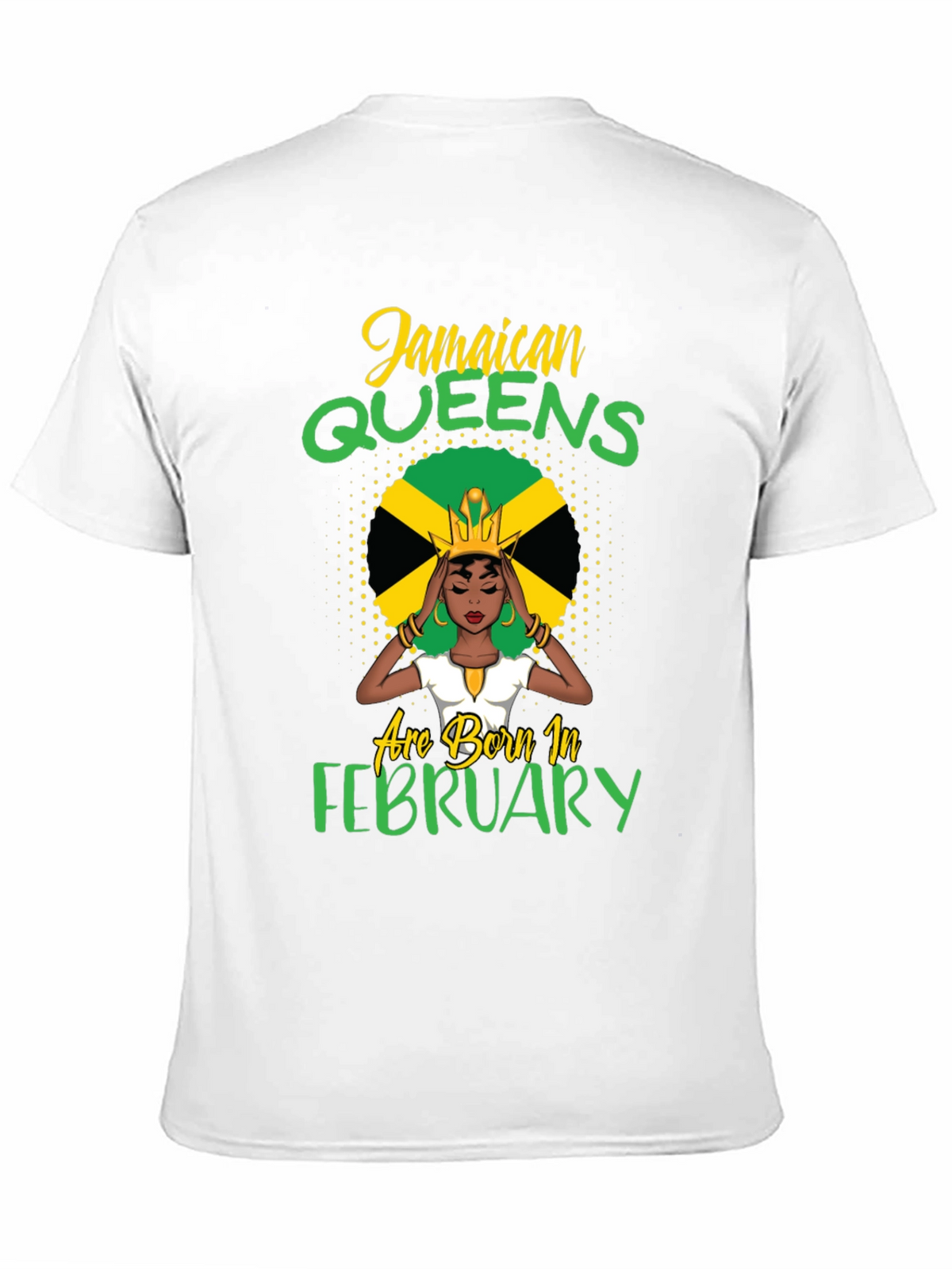 Jamaican Queens Born in February Black T-Shirt