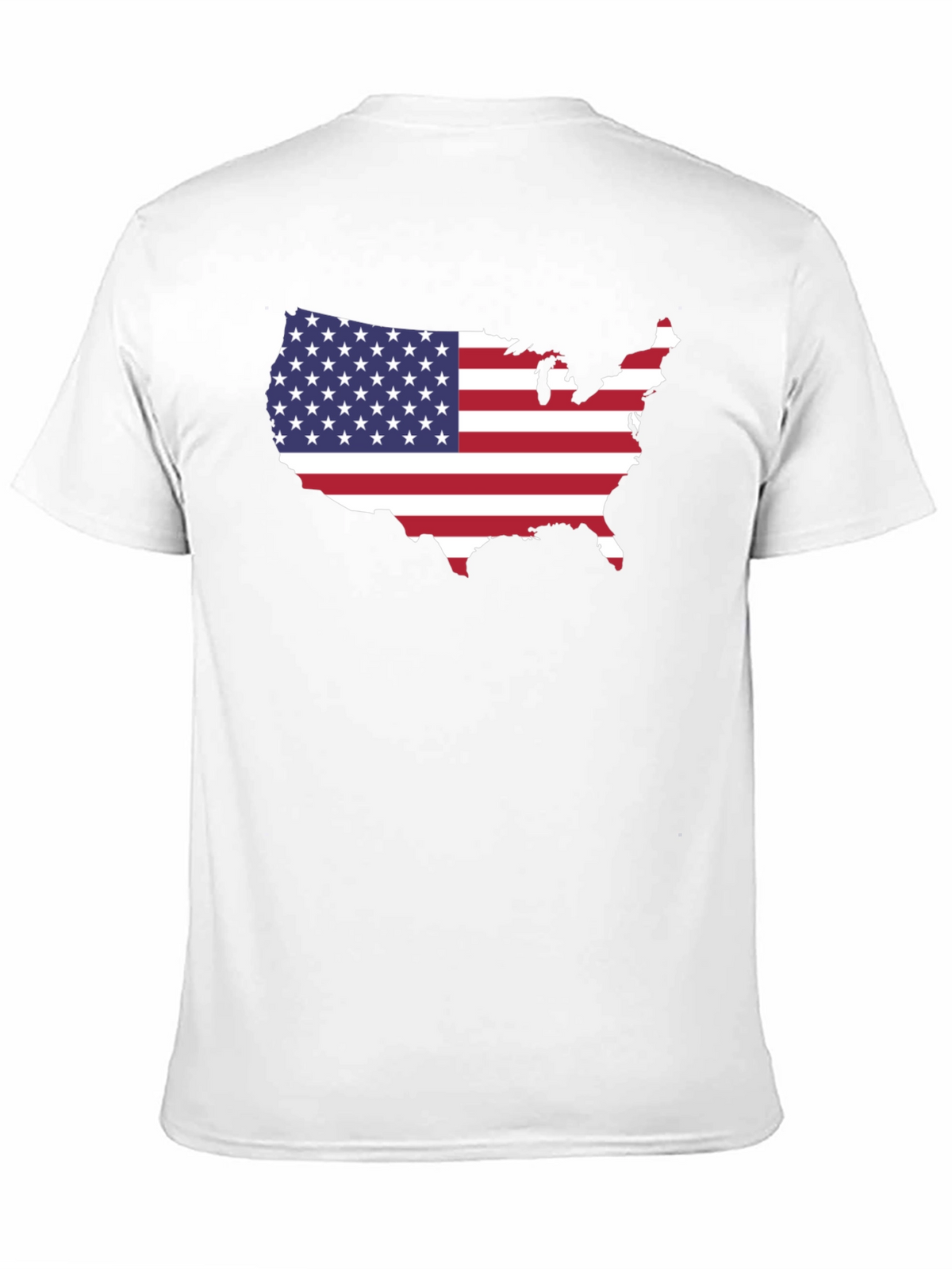 USA Flag Map Graphic Tee - Black