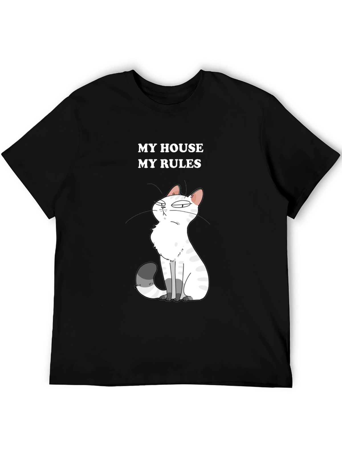 My House My Rules Cat Graphic T-Shirt