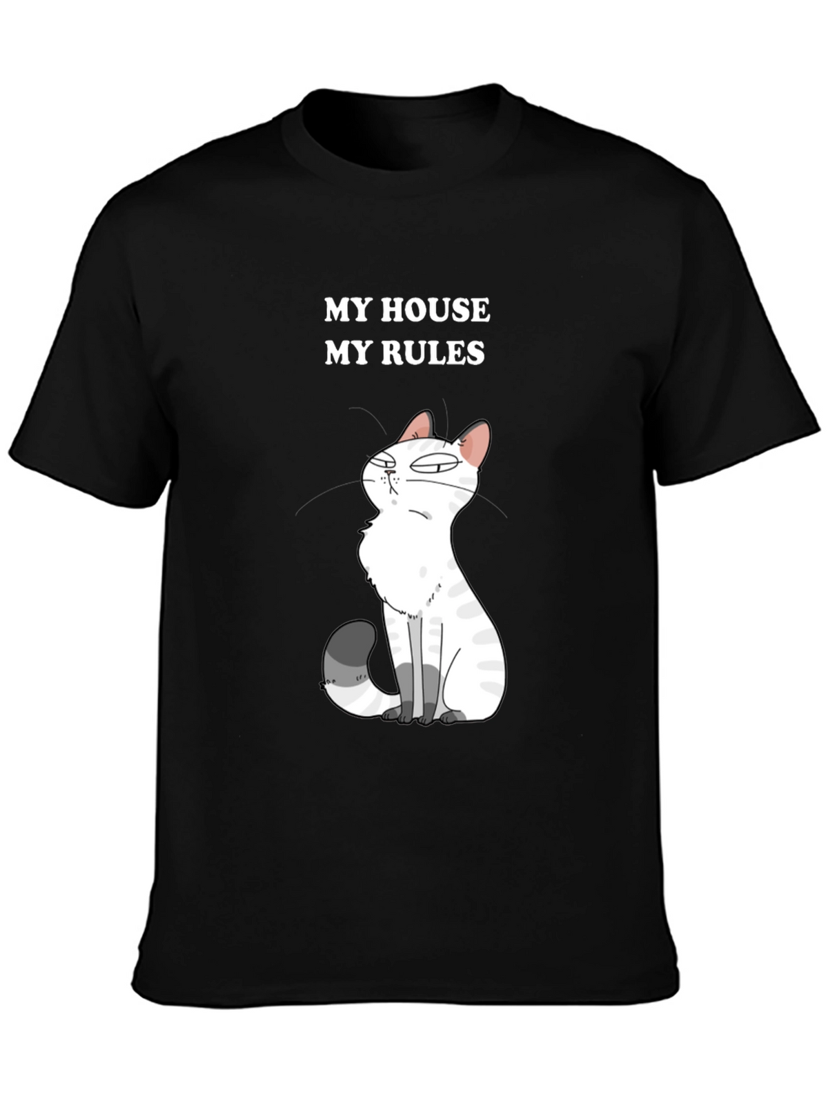 My House My Rules Cat Graphic T-Shirt