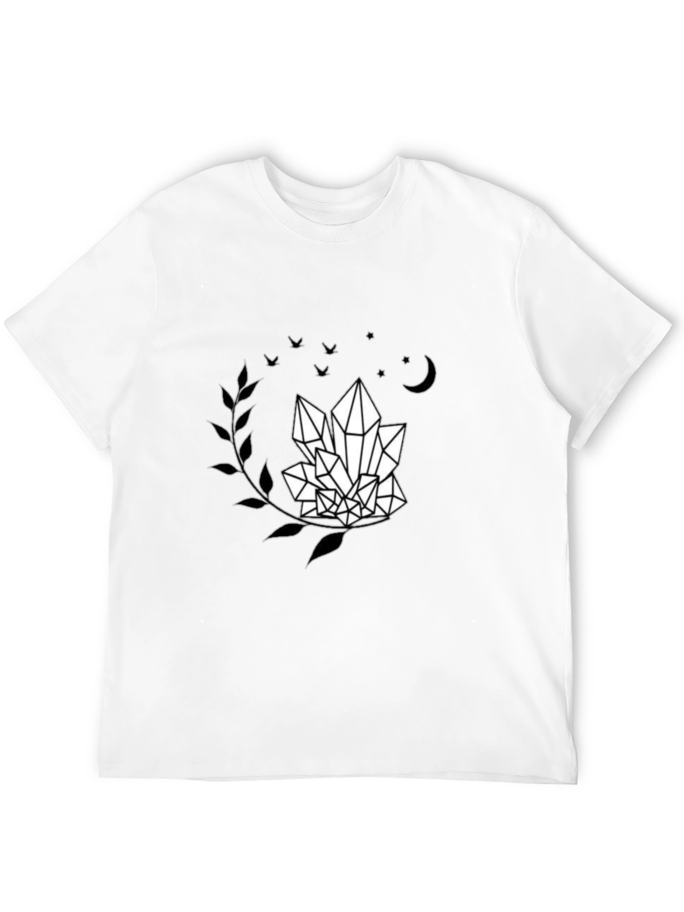 Crystal Graphic Tee - Black T-Shirt with Mystic Design