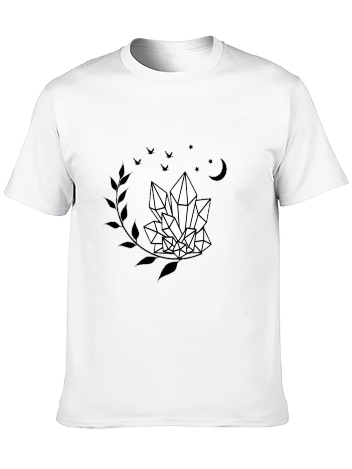Crystal Graphic Tee - Black T-Shirt with Mystic Design