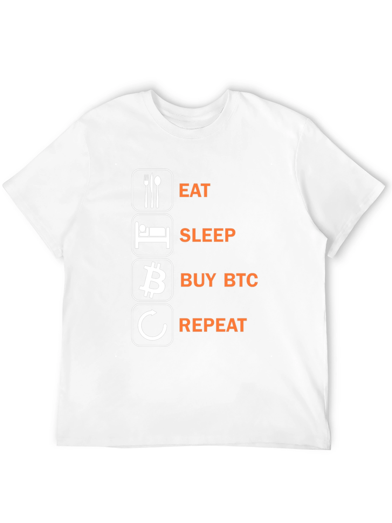 Eat Sleep Buy BTC Repeat Black T-Shirt