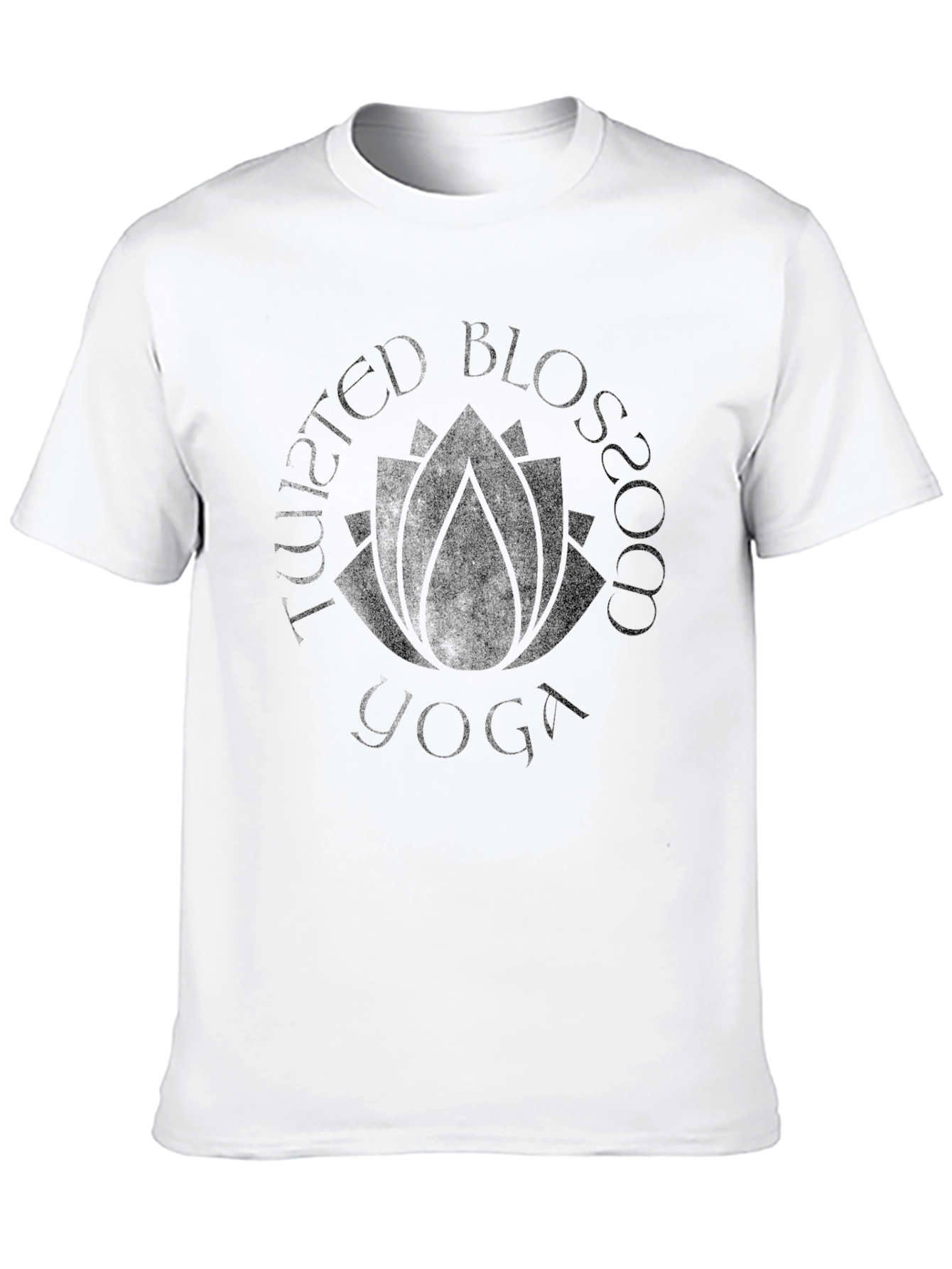 Twisted Blossom Yoga Graphic T-Shirt