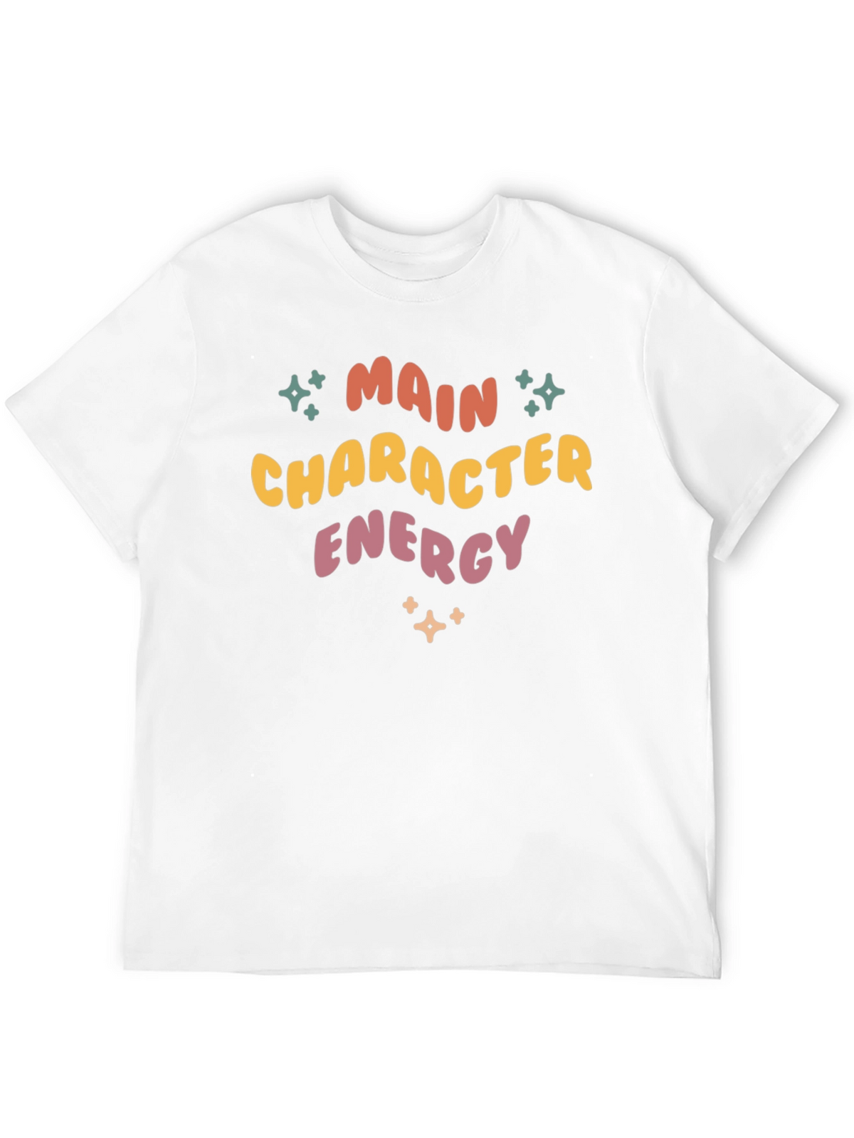 Main Character Energy T-Shirt - Retro Style Black Tee