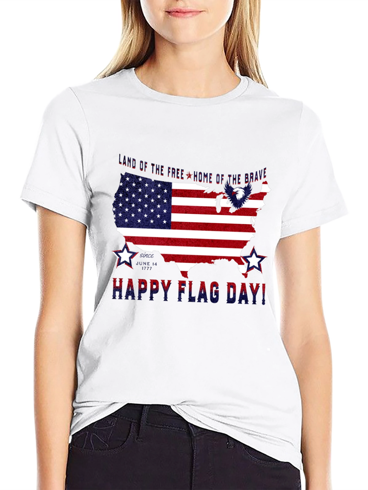 Patriotic USA Flag Happy Flag Day T-Shirt