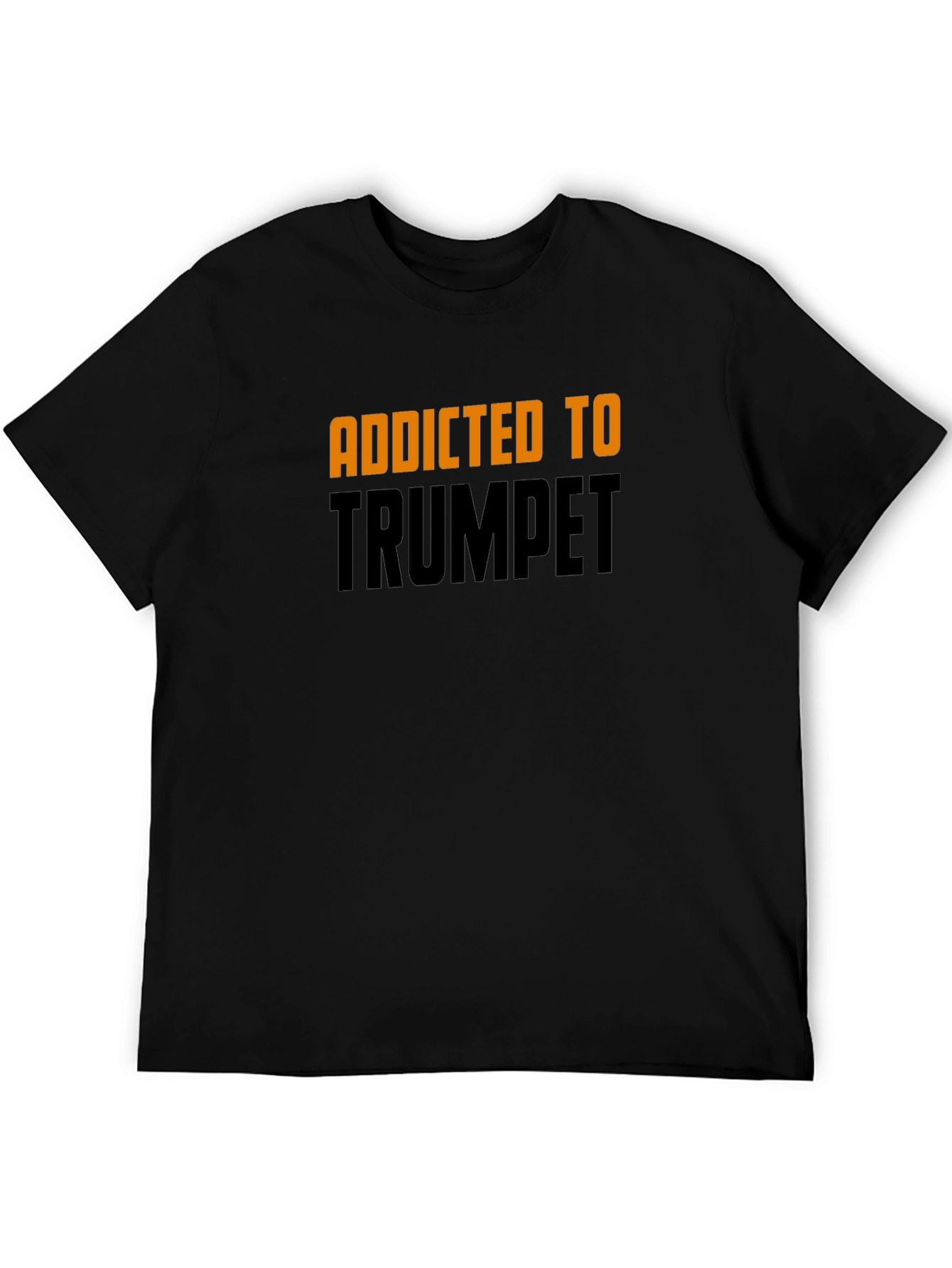 Addicted to Trumpet - Black Cotton T-Shirt
