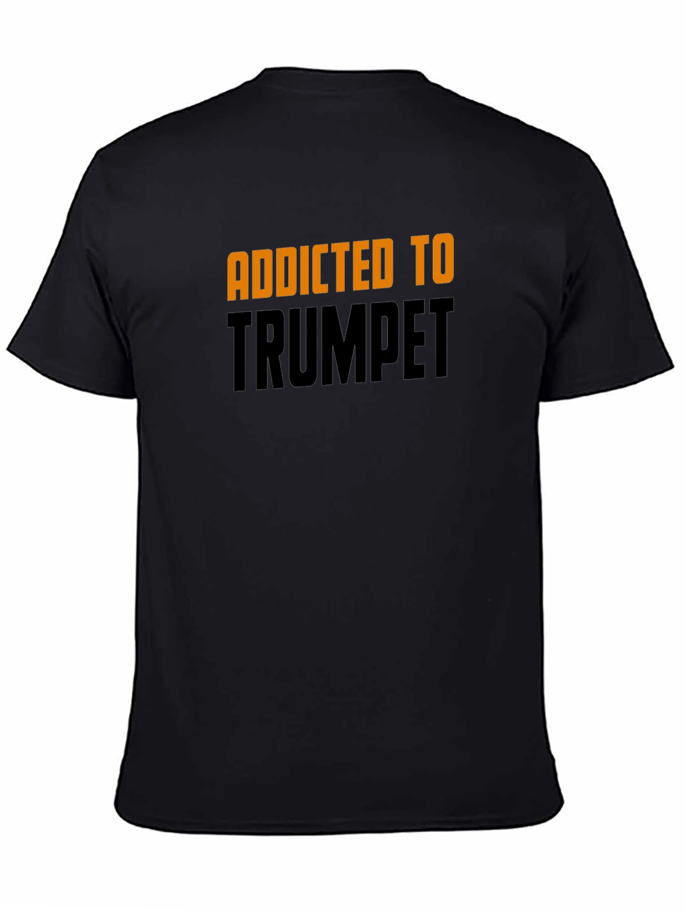 Addicted to Trumpet - Black Cotton T-Shirt