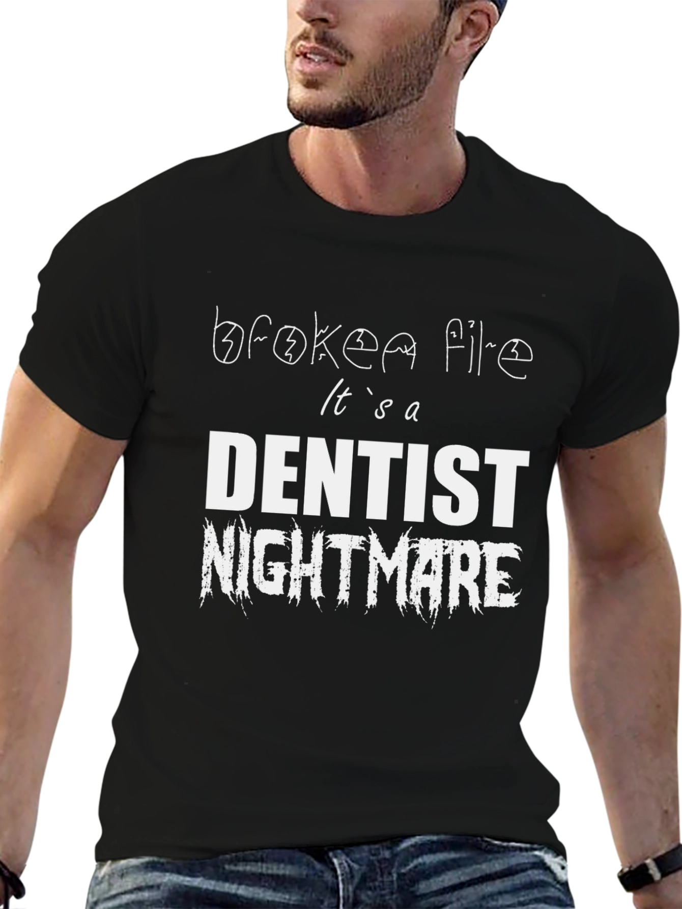 Dentist Nightmare Graphic Tee - Broken File Funny T-Shirt