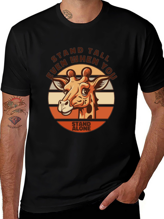 Stand Tall Giraffe Graphic Tee - Motivational