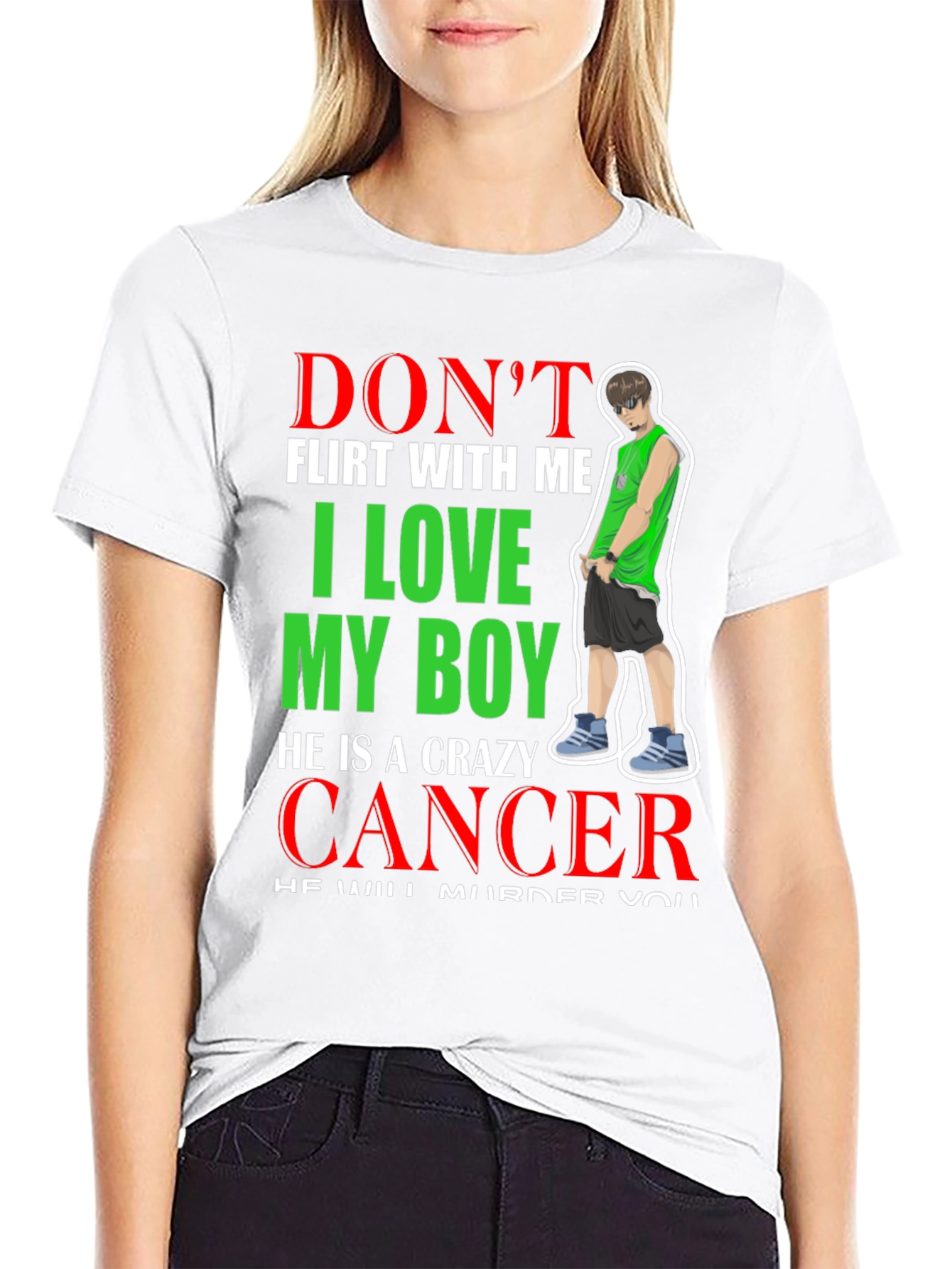 Dont Flirt With Me Crazy Cancer Boy T-Shirt
