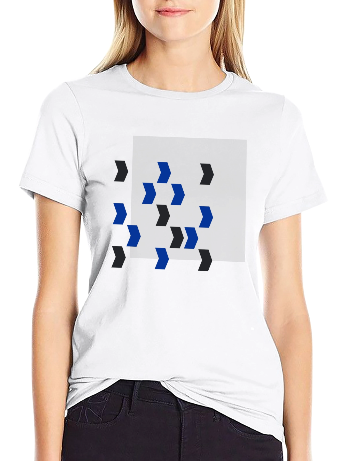 Geometric Arrow Graphic T-Shirt - Modern Design