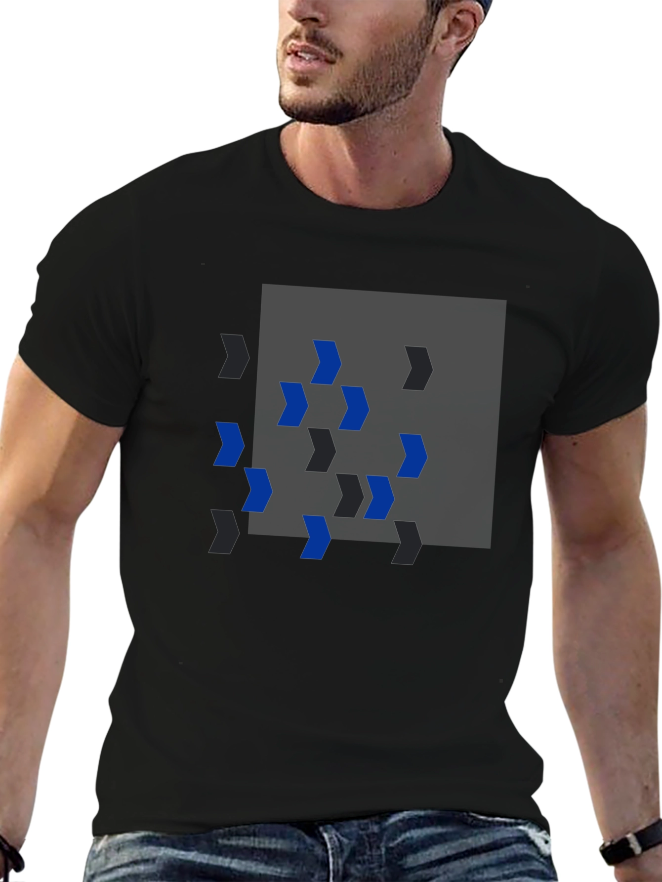 Geometric Arrow Graphic T-Shirt - Modern Design