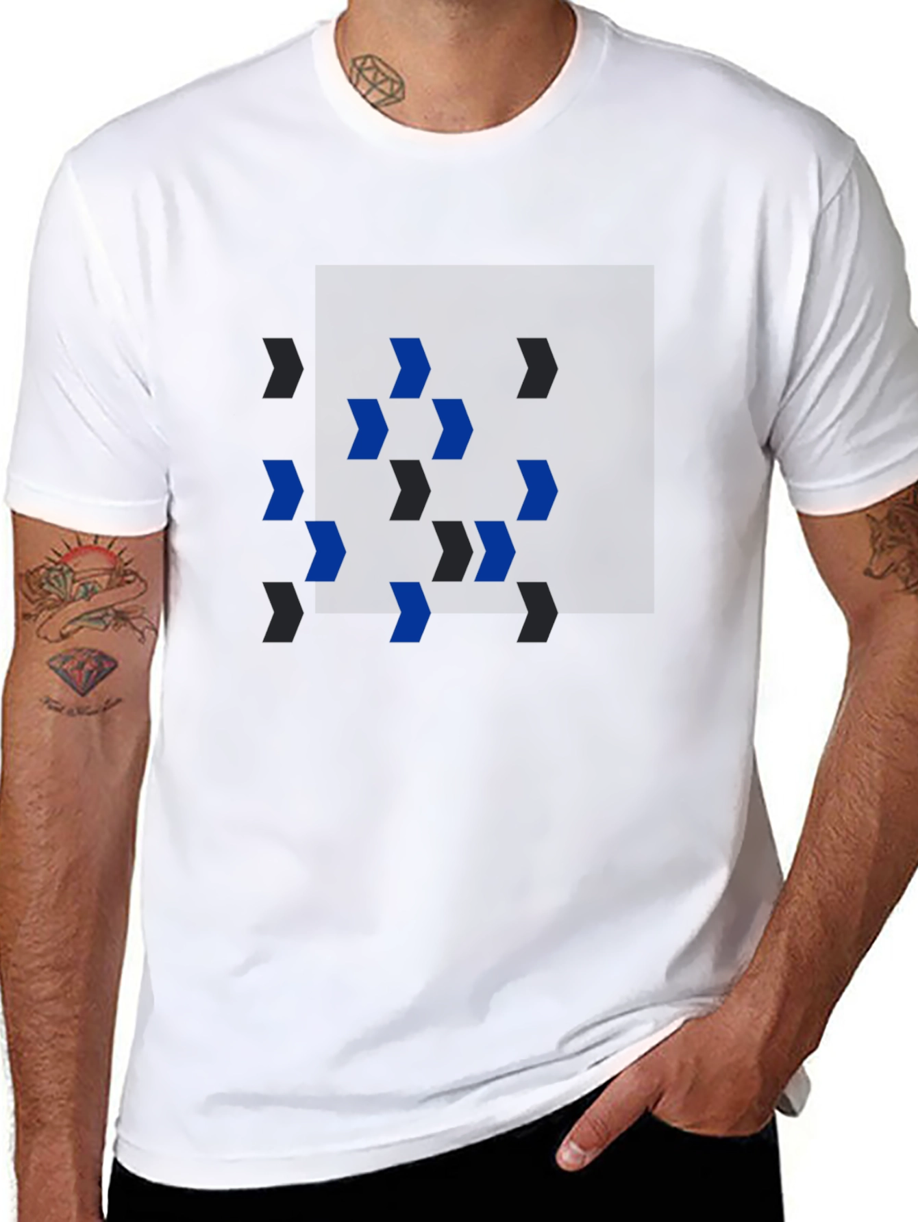 Geometric Arrow Graphic T-Shirt - Modern Design