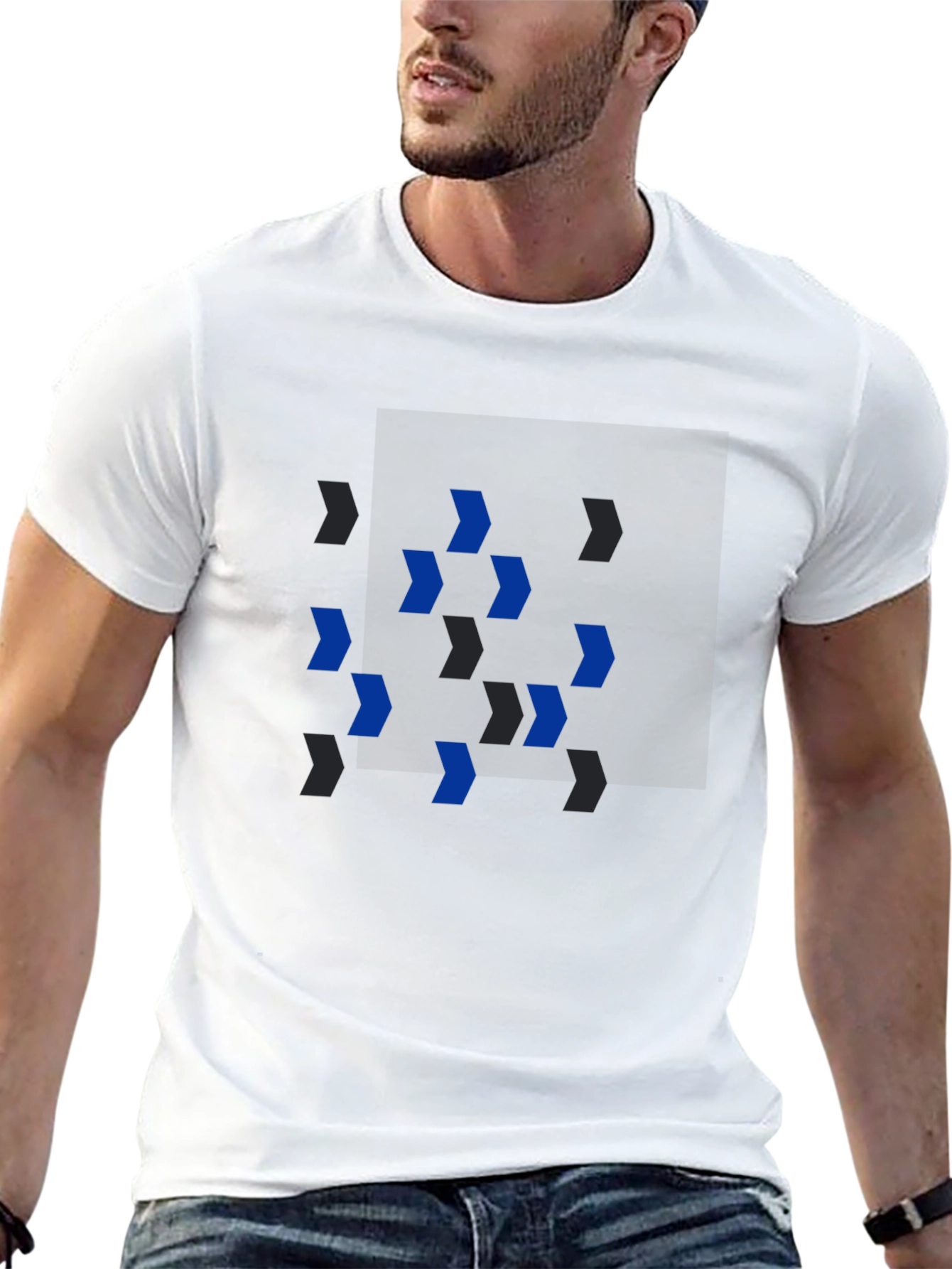 Geometric Arrow Graphic T-Shirt - Modern Design