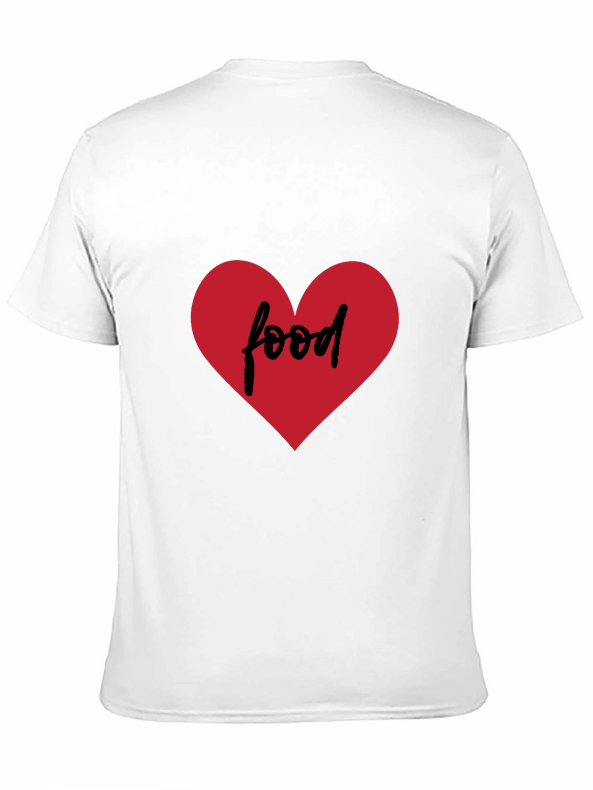Food Lovers Tee - Heart Graphic Black T-Shirt