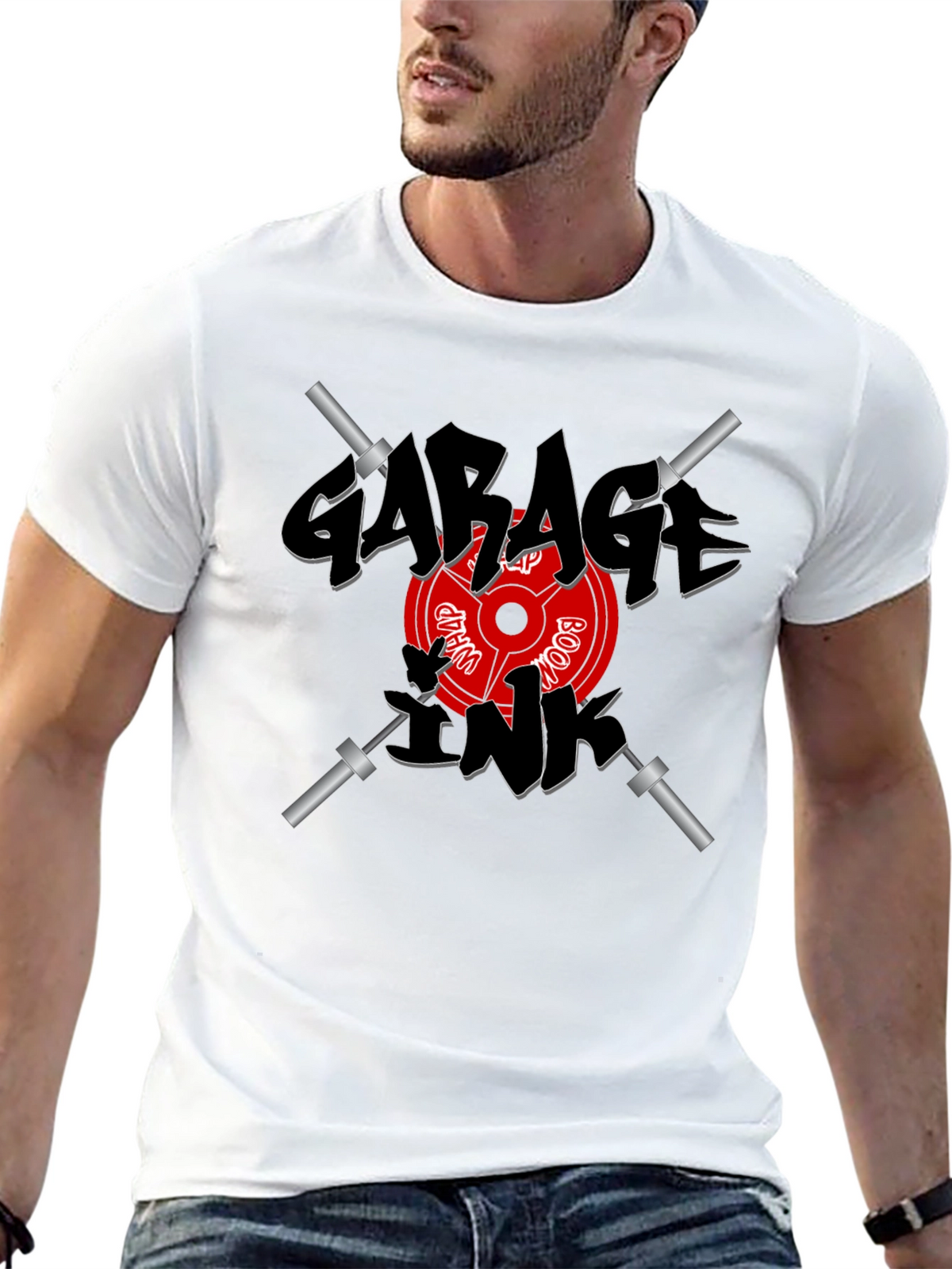 Garage Ink Workout T-Shirt - Black Weightlifting Tee