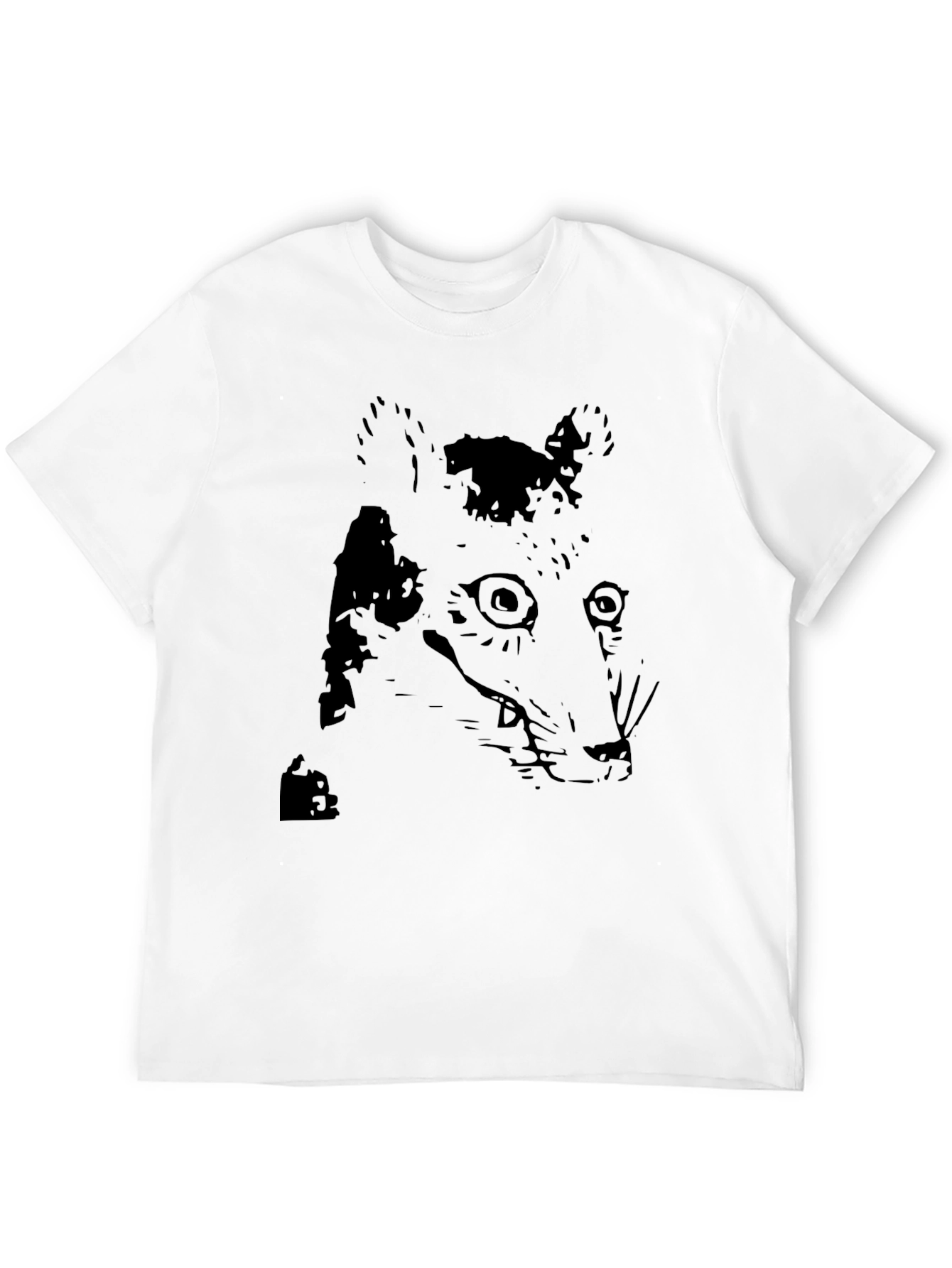 Unique Black Graphic Tee - Abstract Animal Print