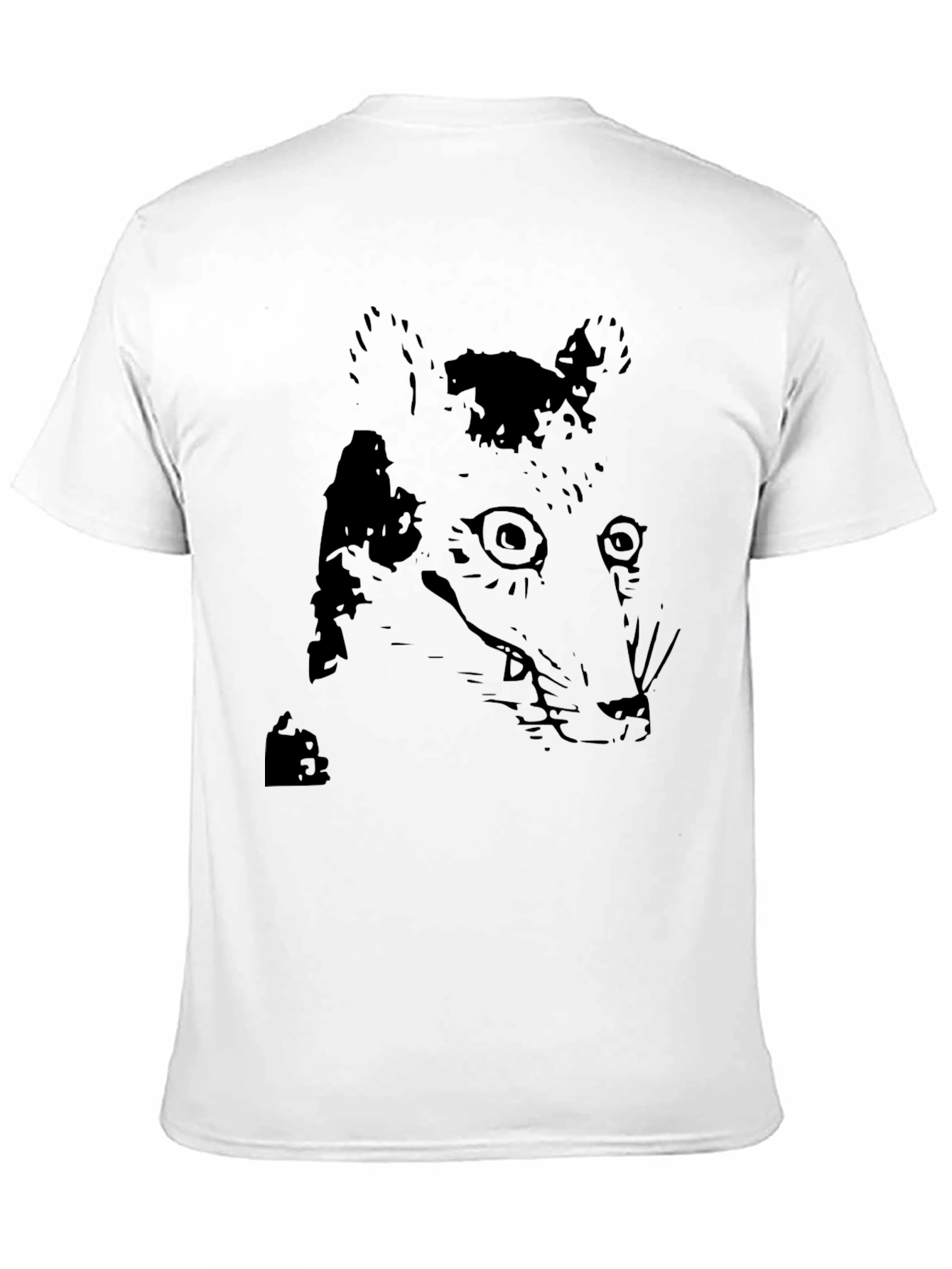 Unique Black Graphic Tee - Abstract Animal Print