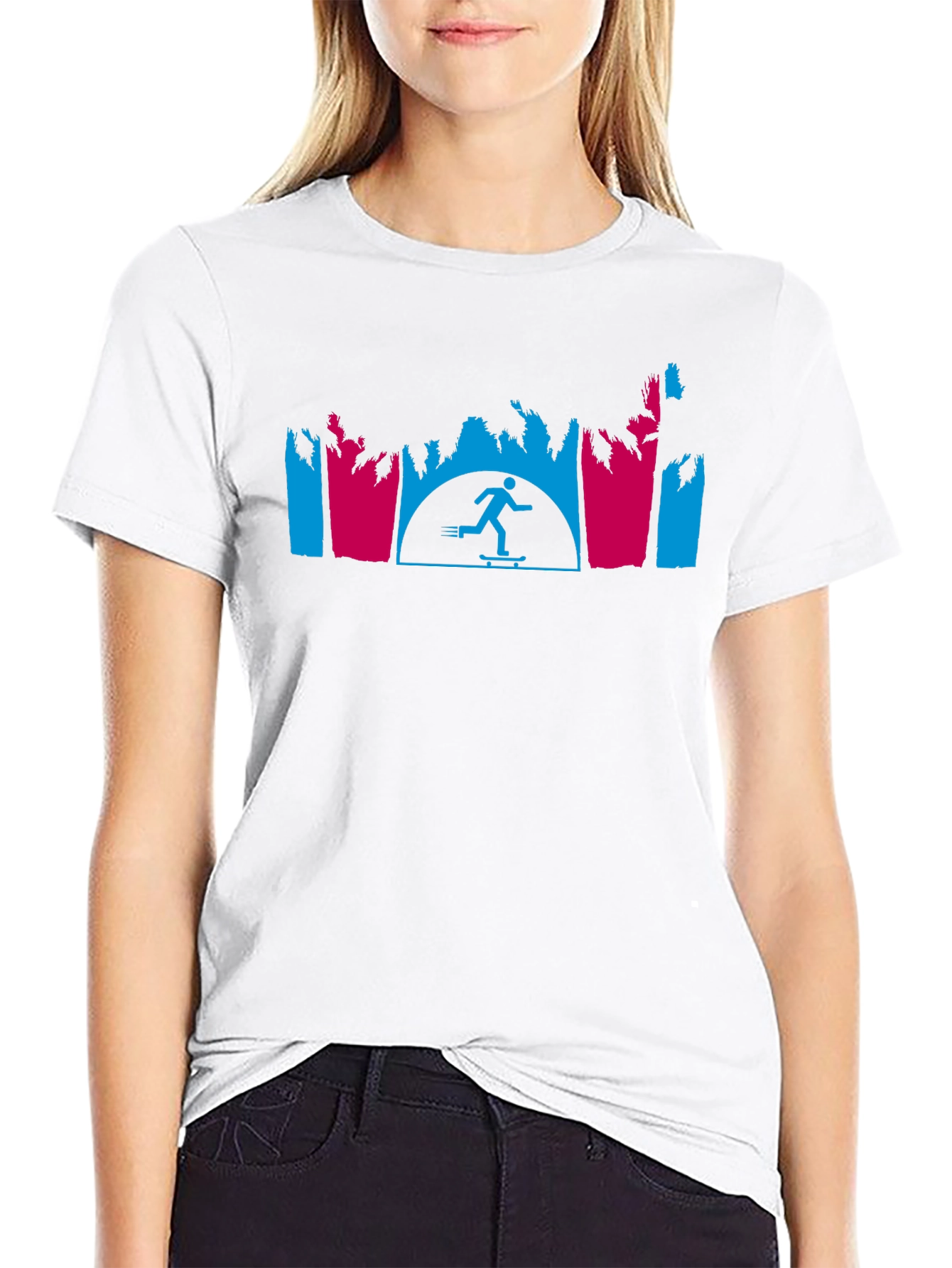 Skate Sunset Graphic Tee - Retro Style