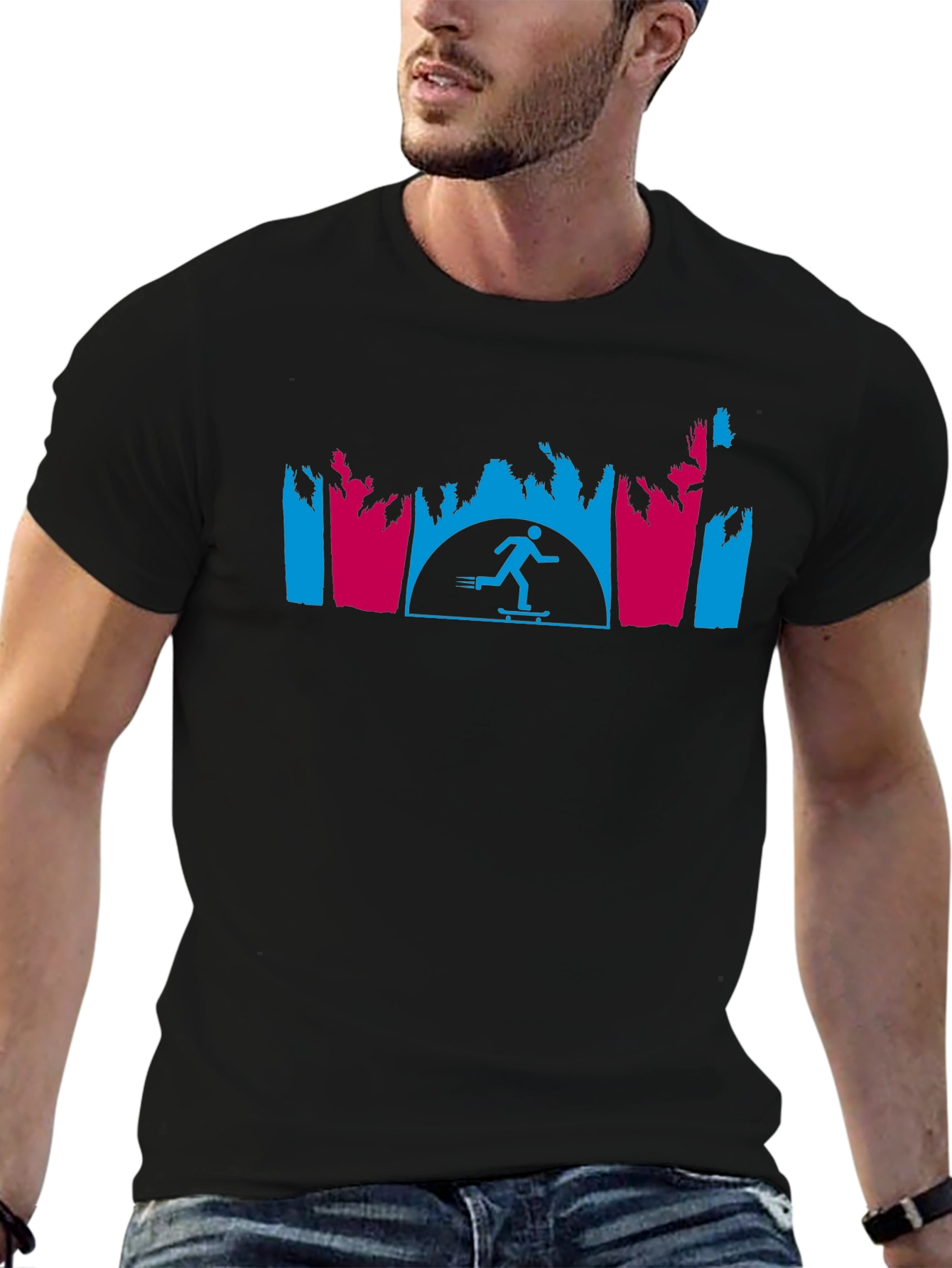 Skate Sunset Graphic Tee - Retro Style