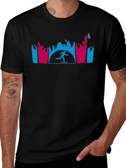 Skate Sunset Graphic Tee - Retro Style
