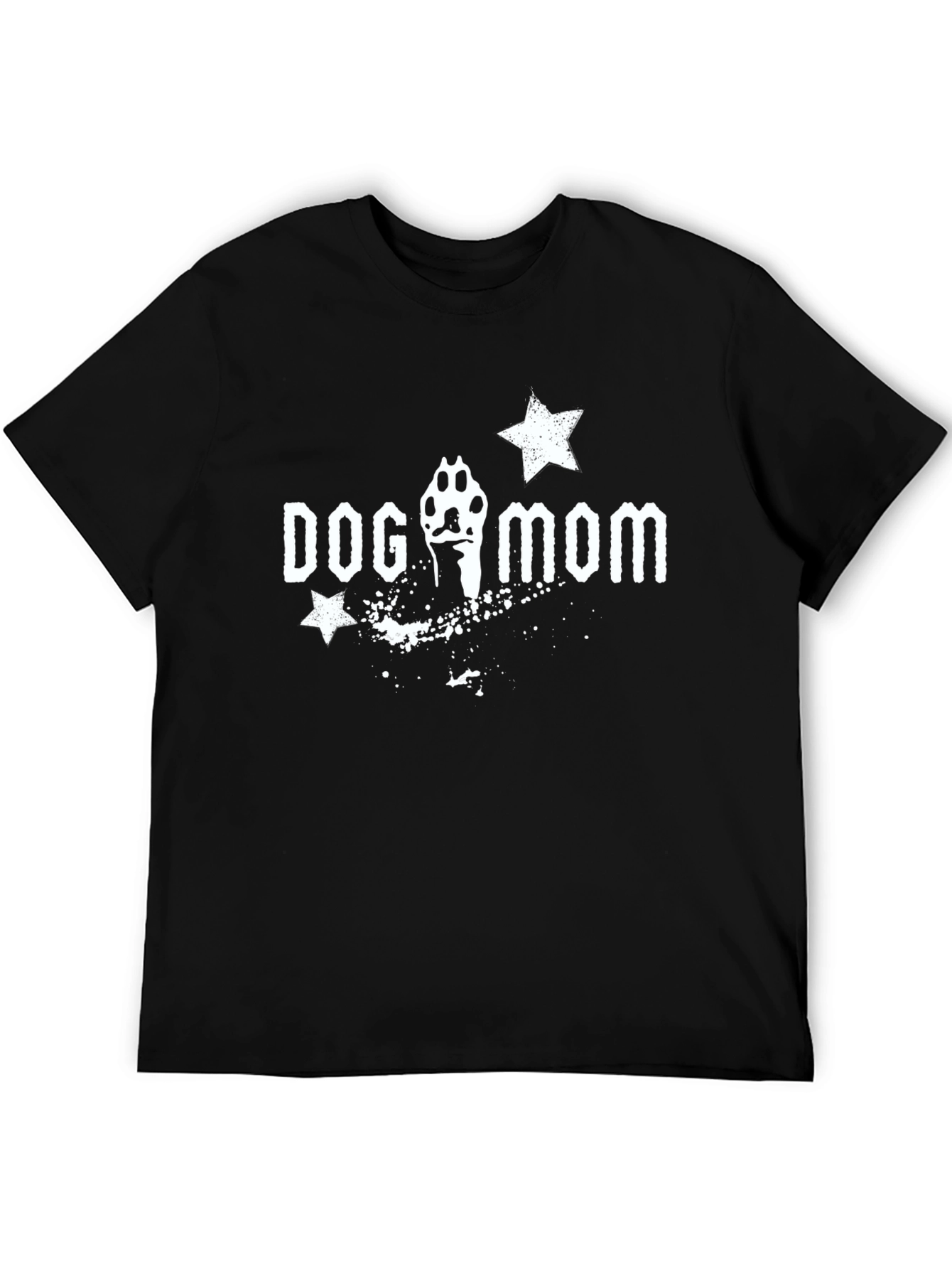 Dog Mom T-Shirt - Paw Print Star Design