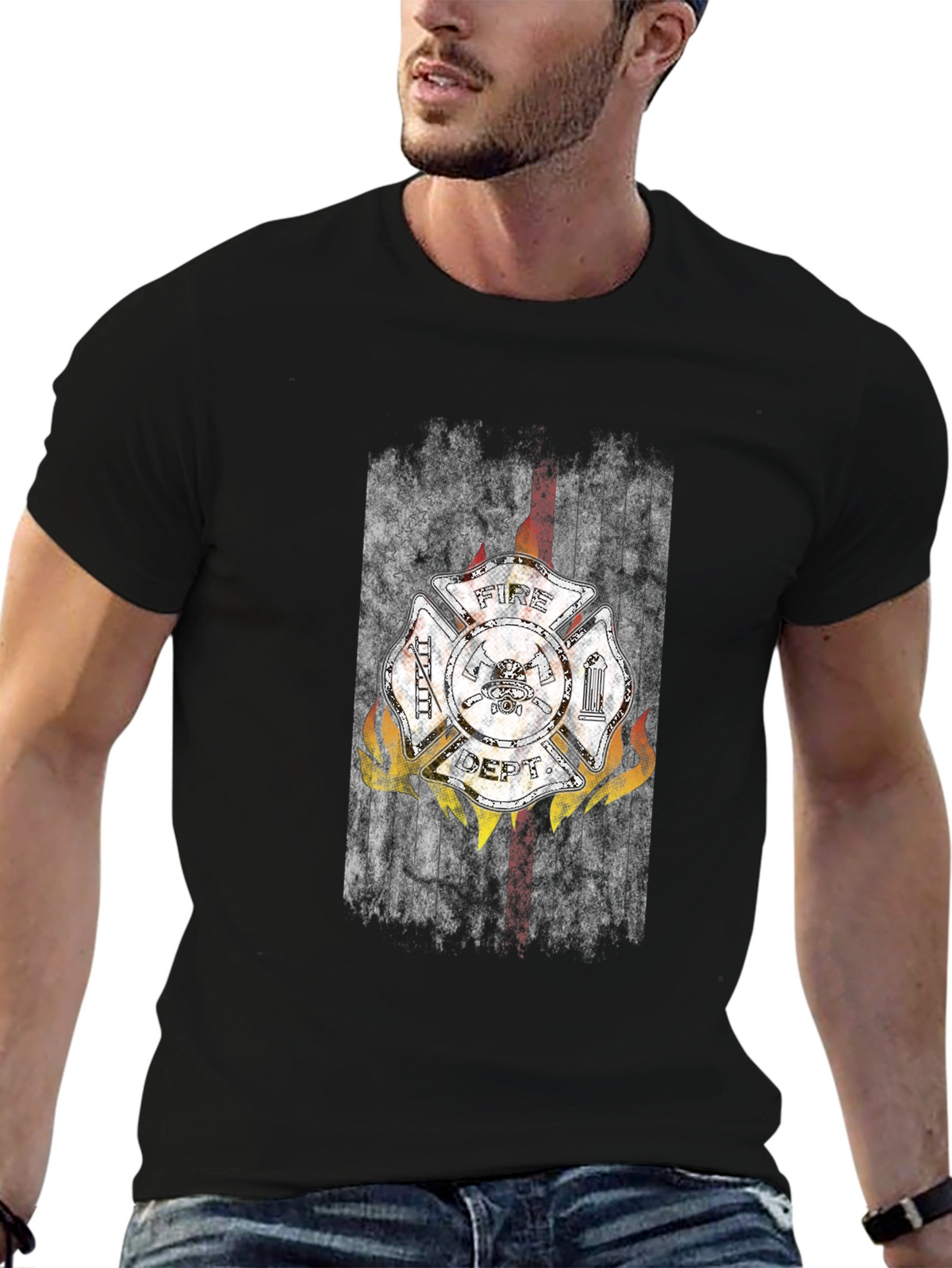 Fire Dept. Graphic T-Shirt