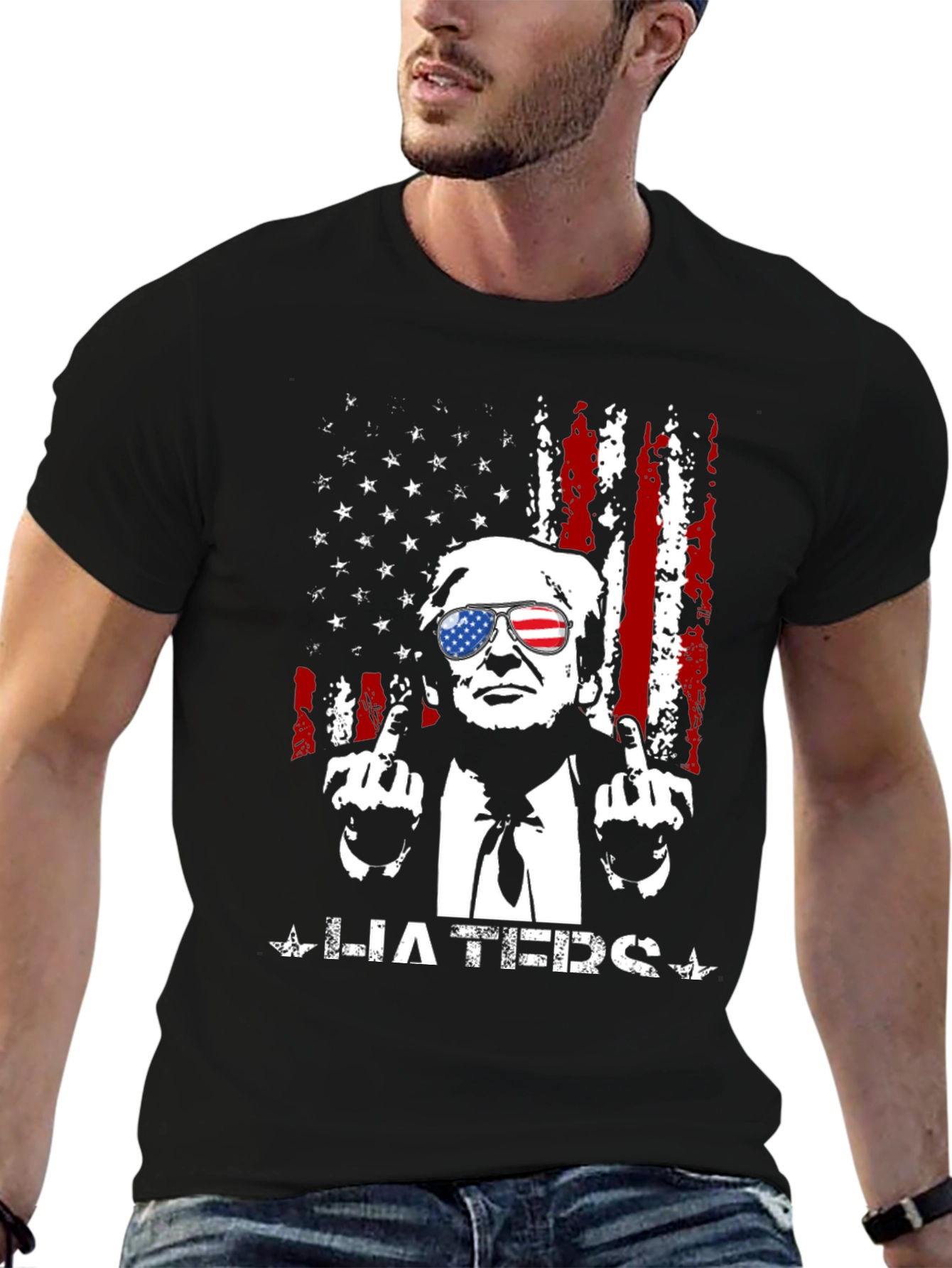 Trump Haters Graphic T-Shirt - Patriotic Design