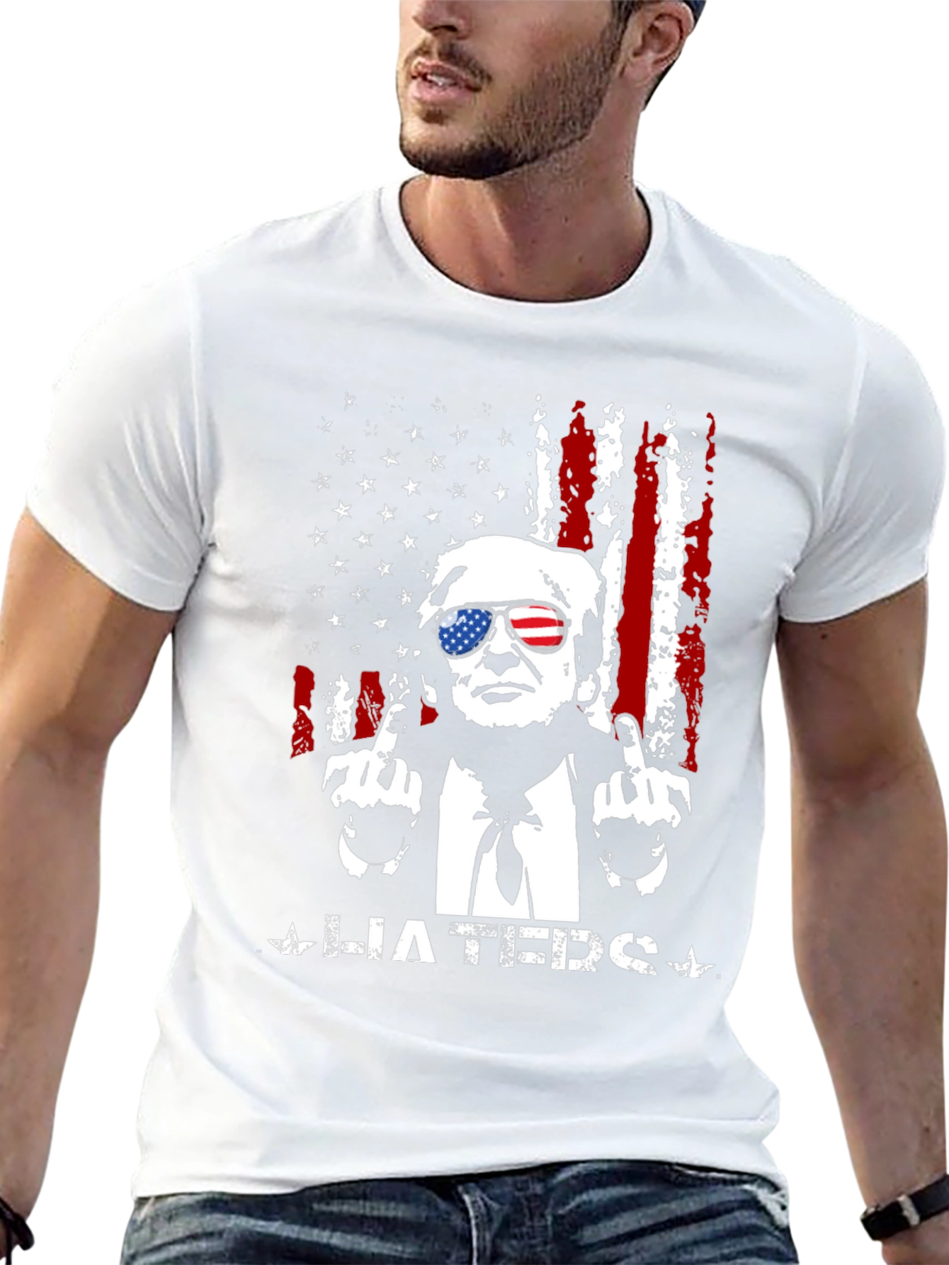 Trump Haters Graphic T-Shirt - Patriotic Design