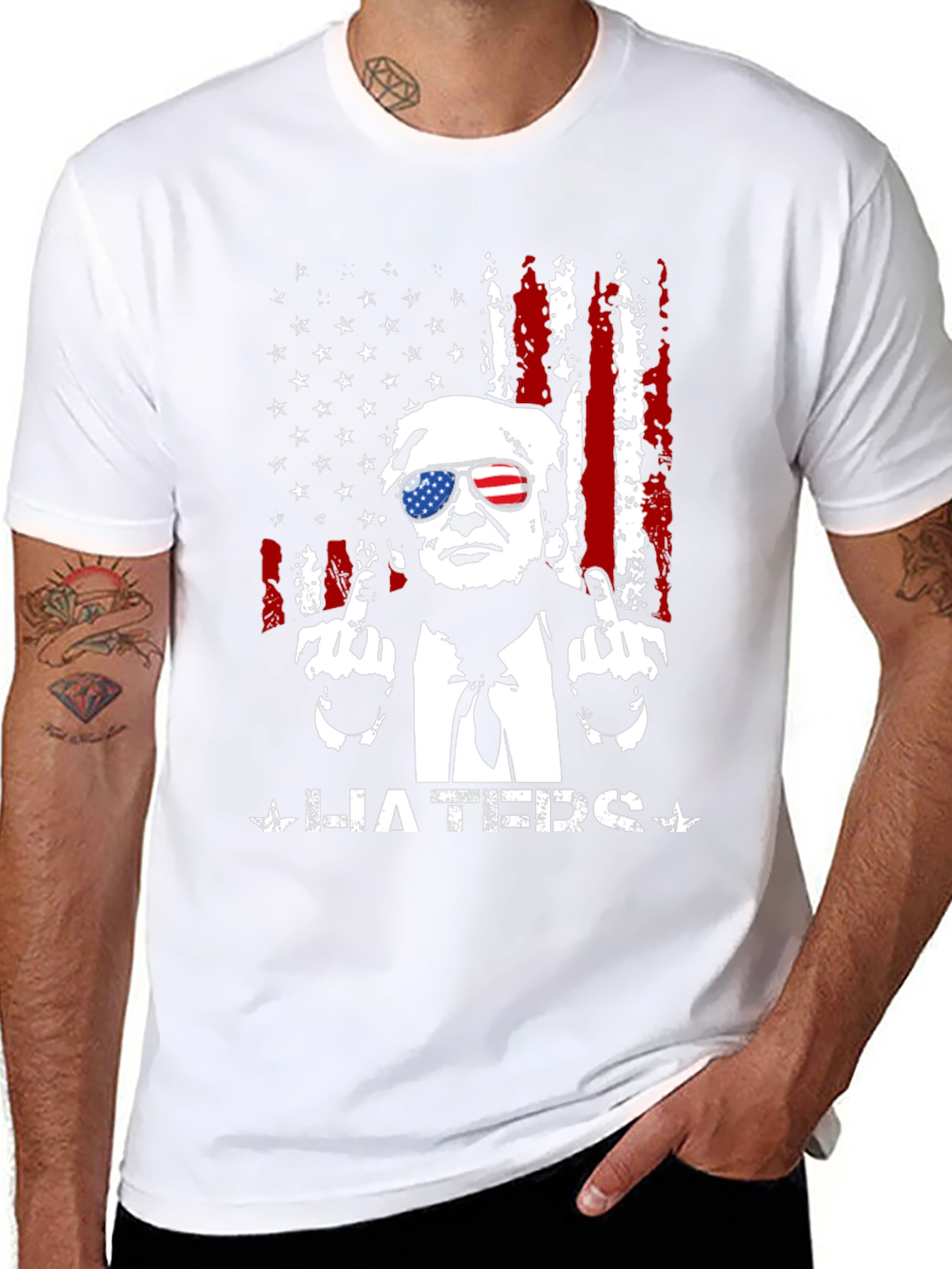 Trump Haters Graphic T-Shirt - Patriotic Design