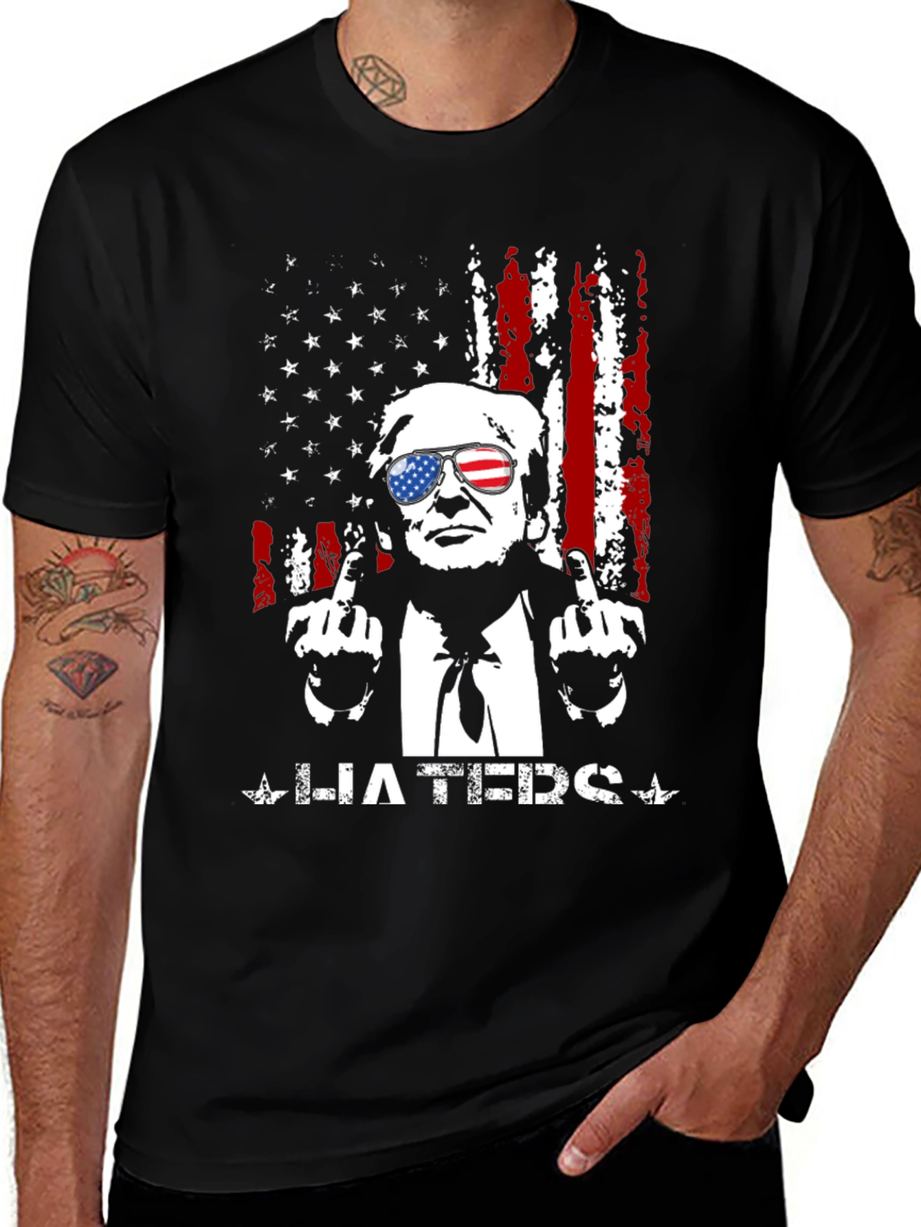 Trump Haters Graphic T-Shirt - Patriotic Design