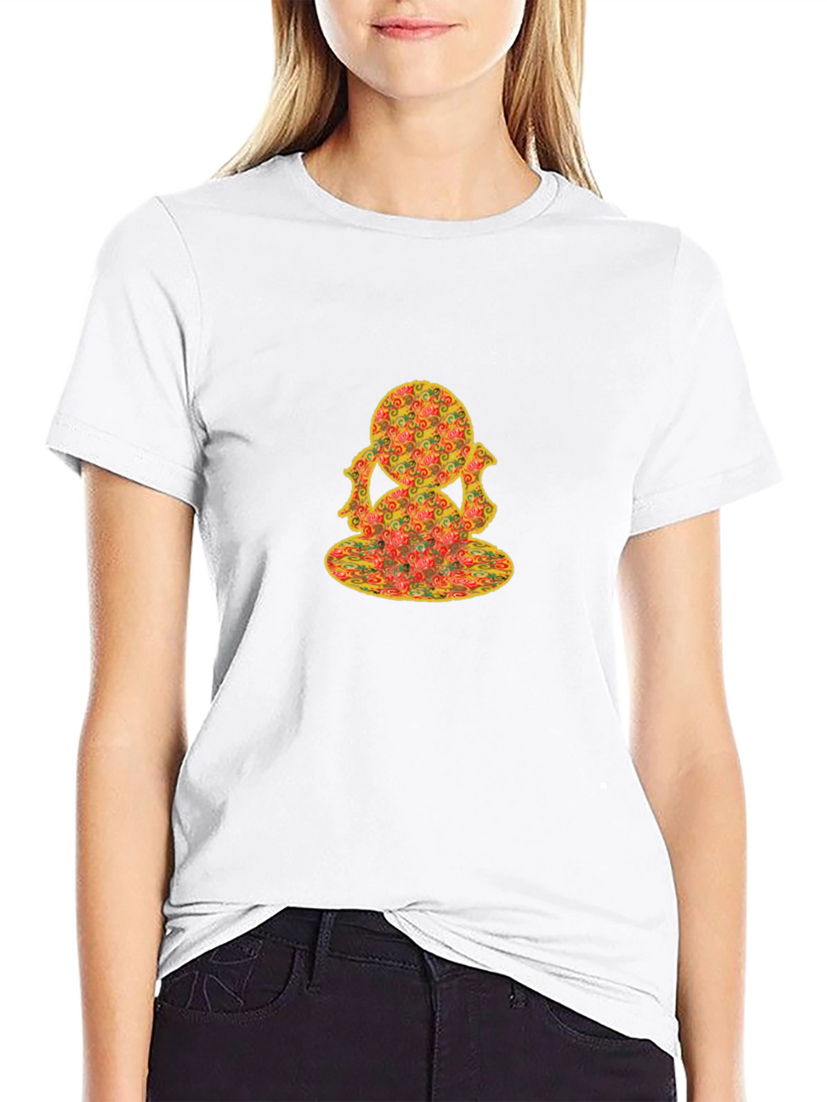 Unique Pattern Black T-Shirt