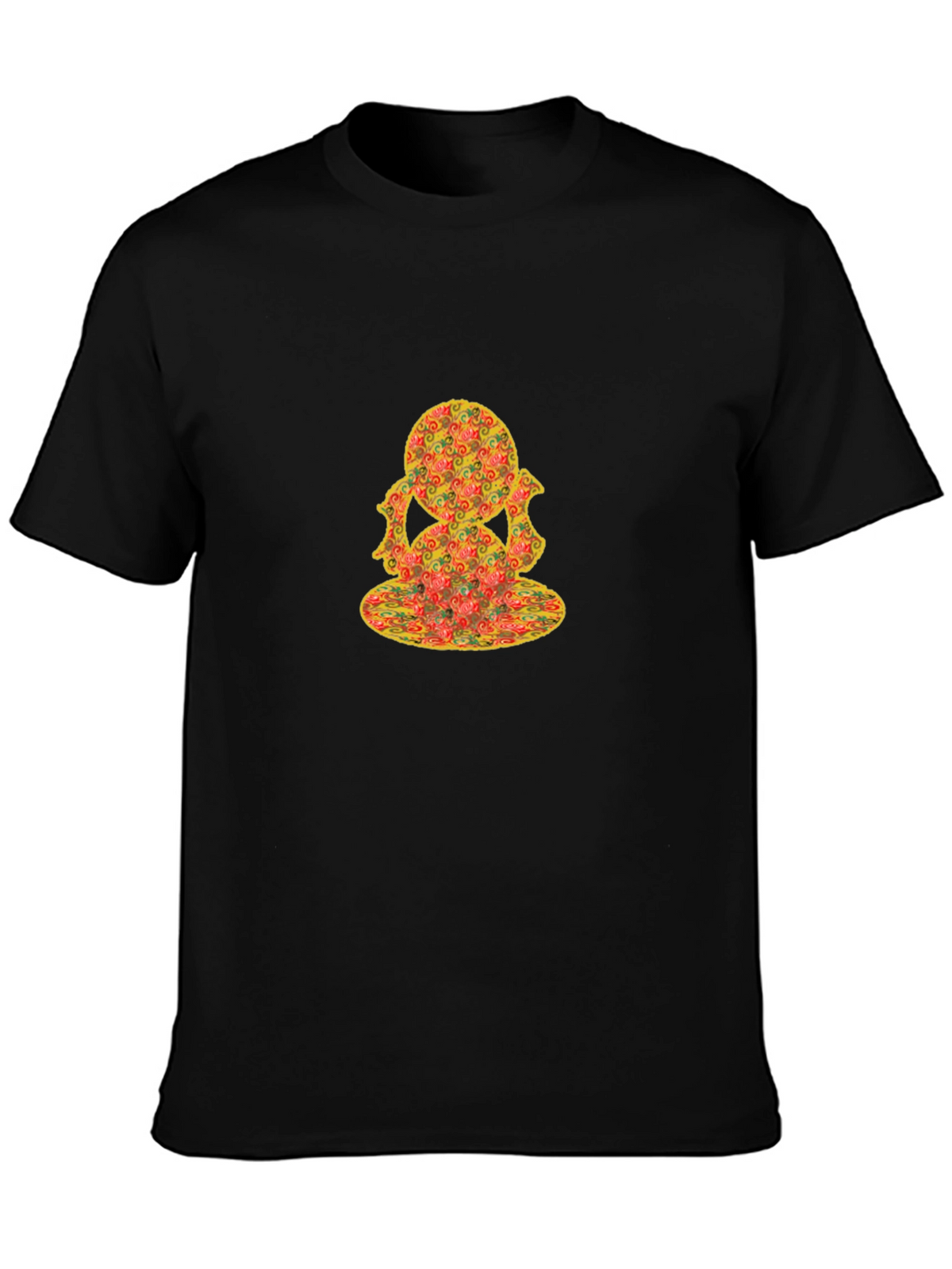 Unique Pattern Black T-Shirt