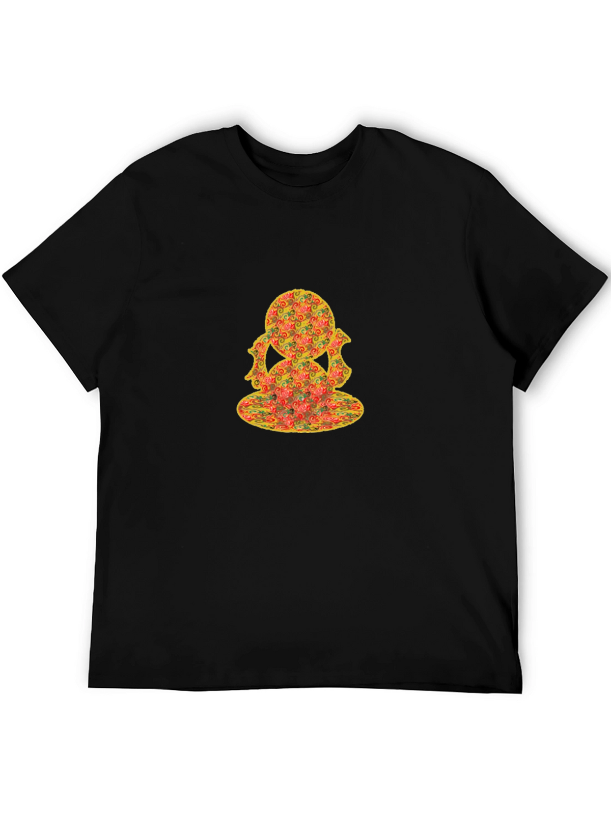Unique Pattern Black T-Shirt