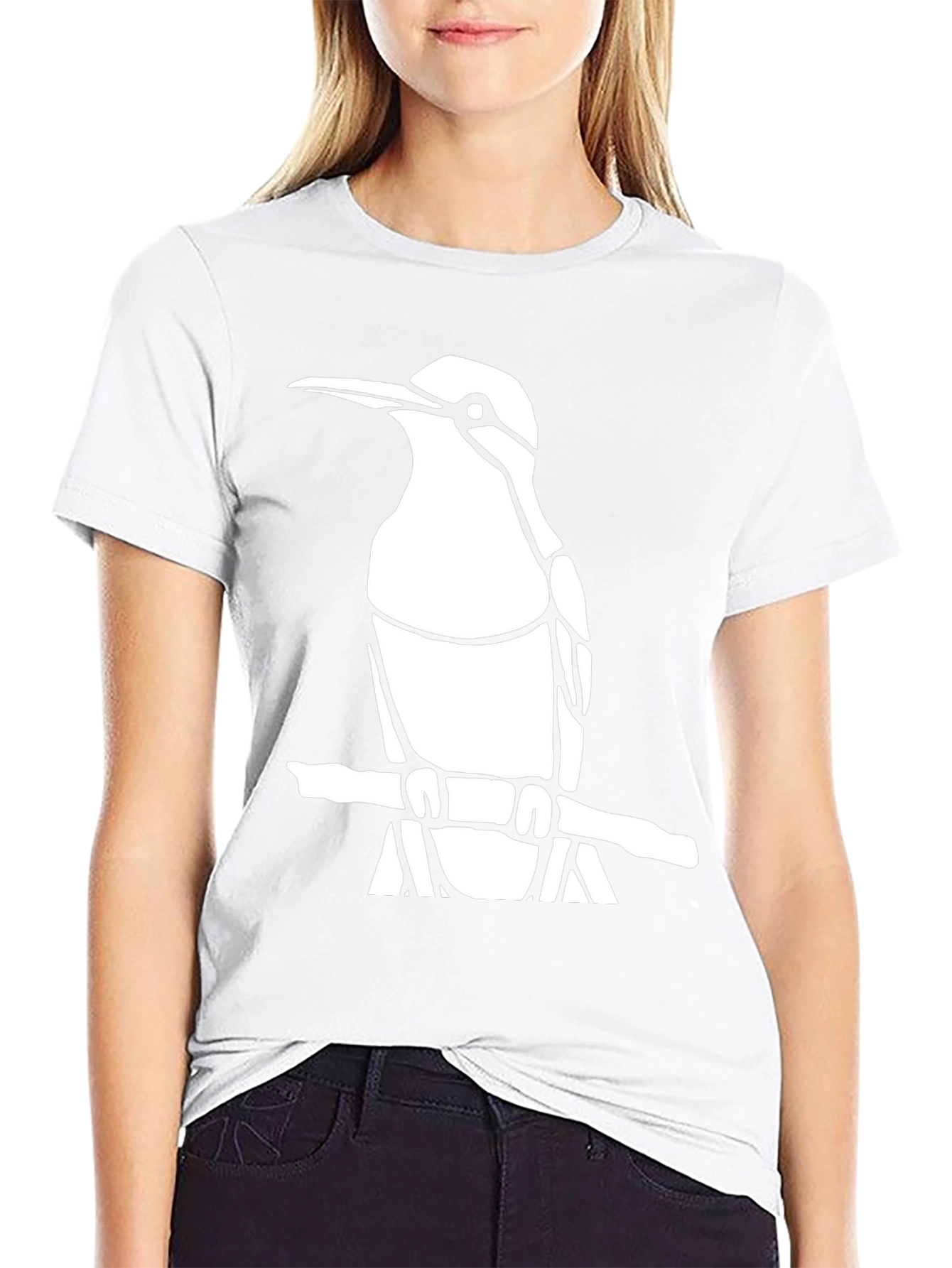 Cool Bird Graphic Tee - Black Cotton Shirt