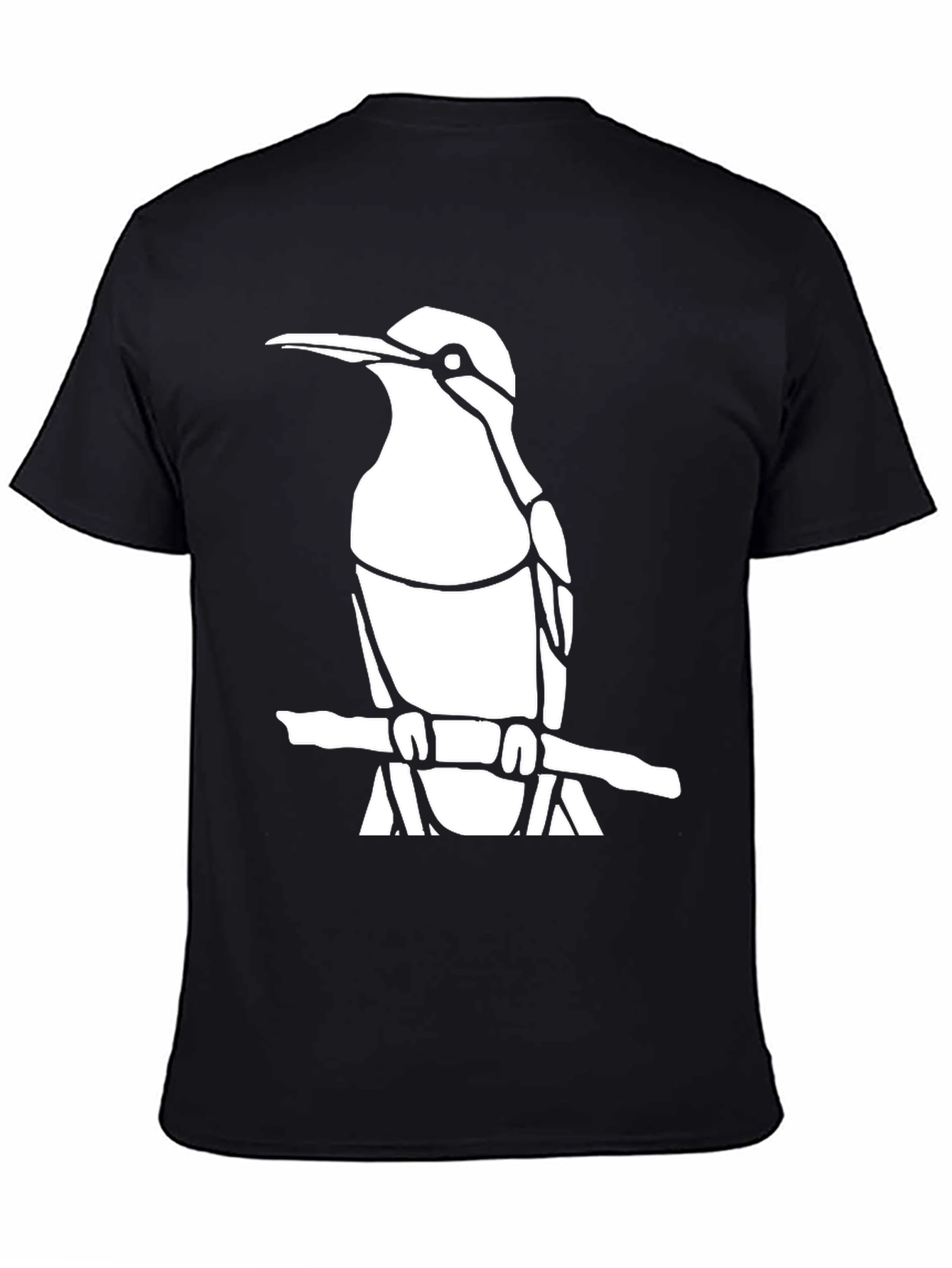 Cool Bird Graphic Tee - Black Cotton Shirt