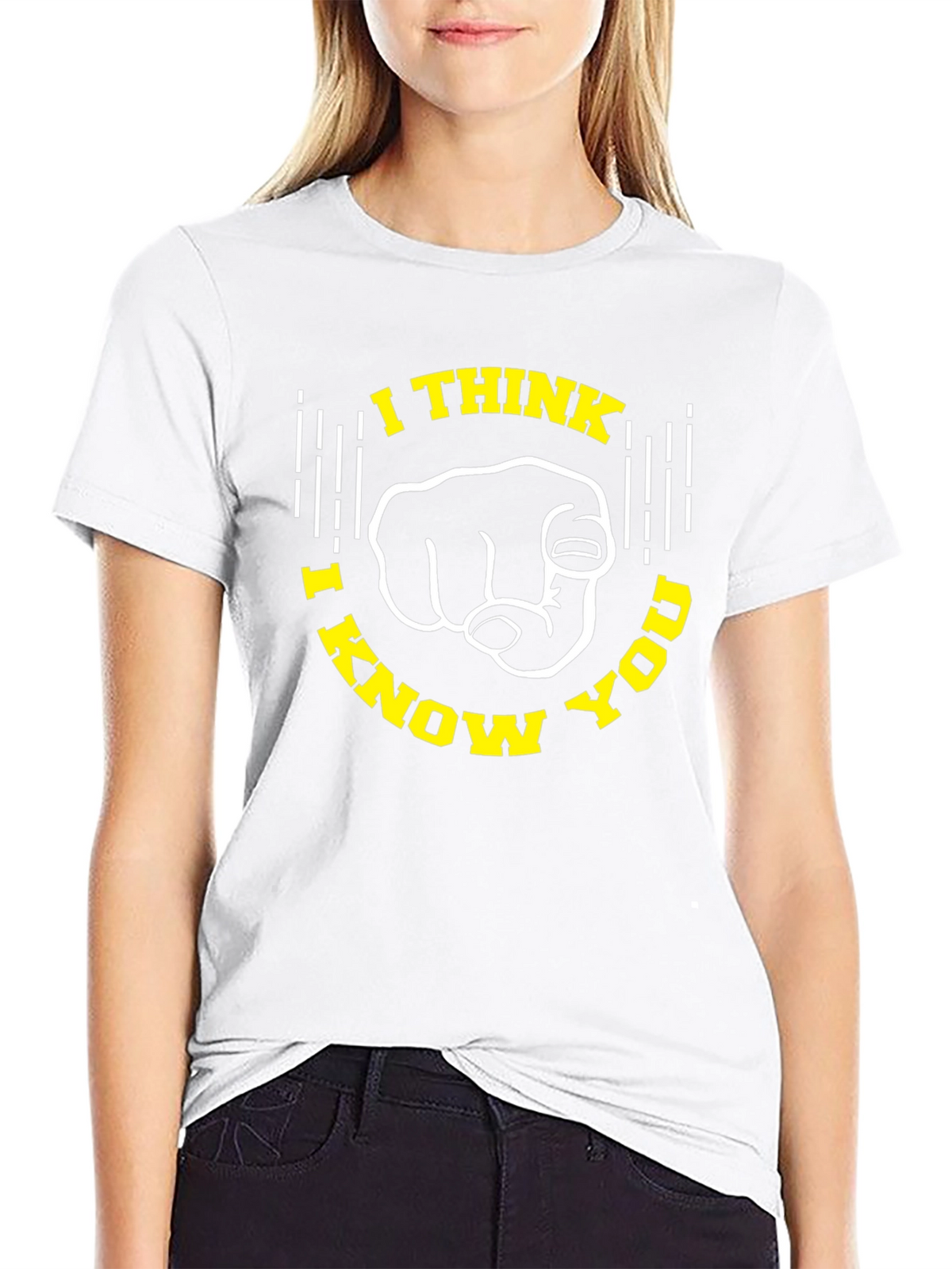 I Think I Know You Black Graphic Tee