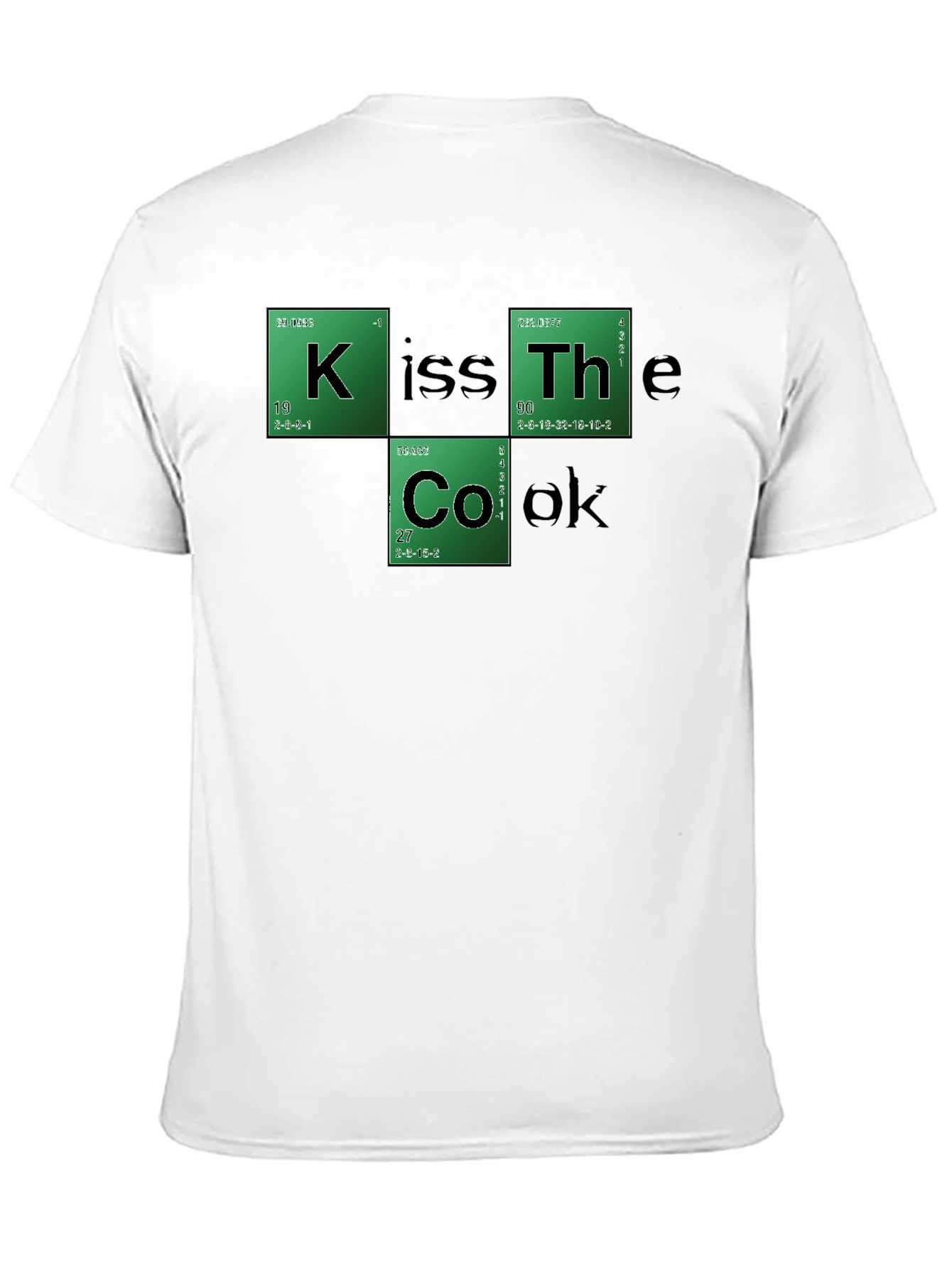Kiss The Cook Periodic Table Style Black T-Shirt