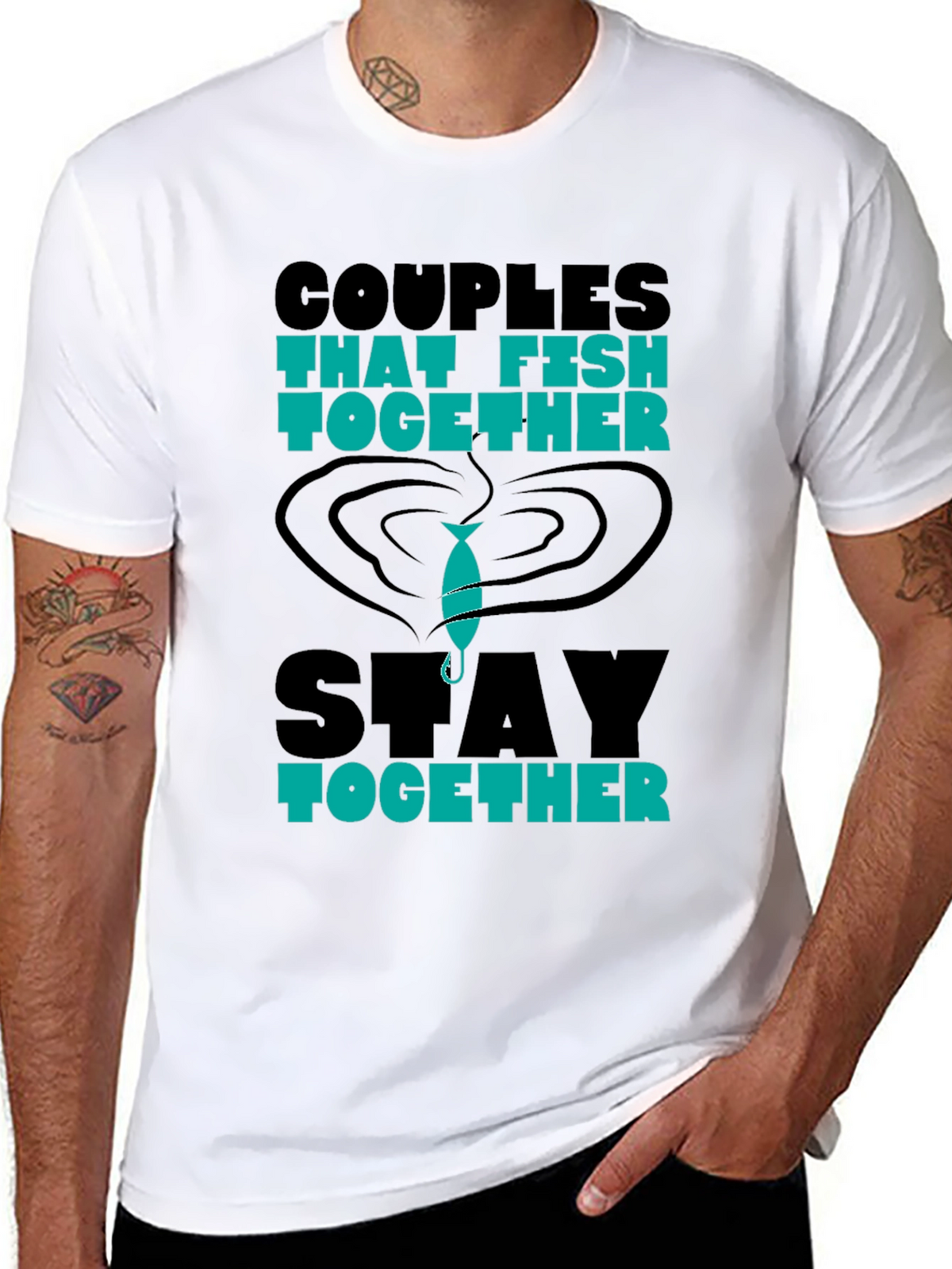Couples That Fish Together Graphic Tee